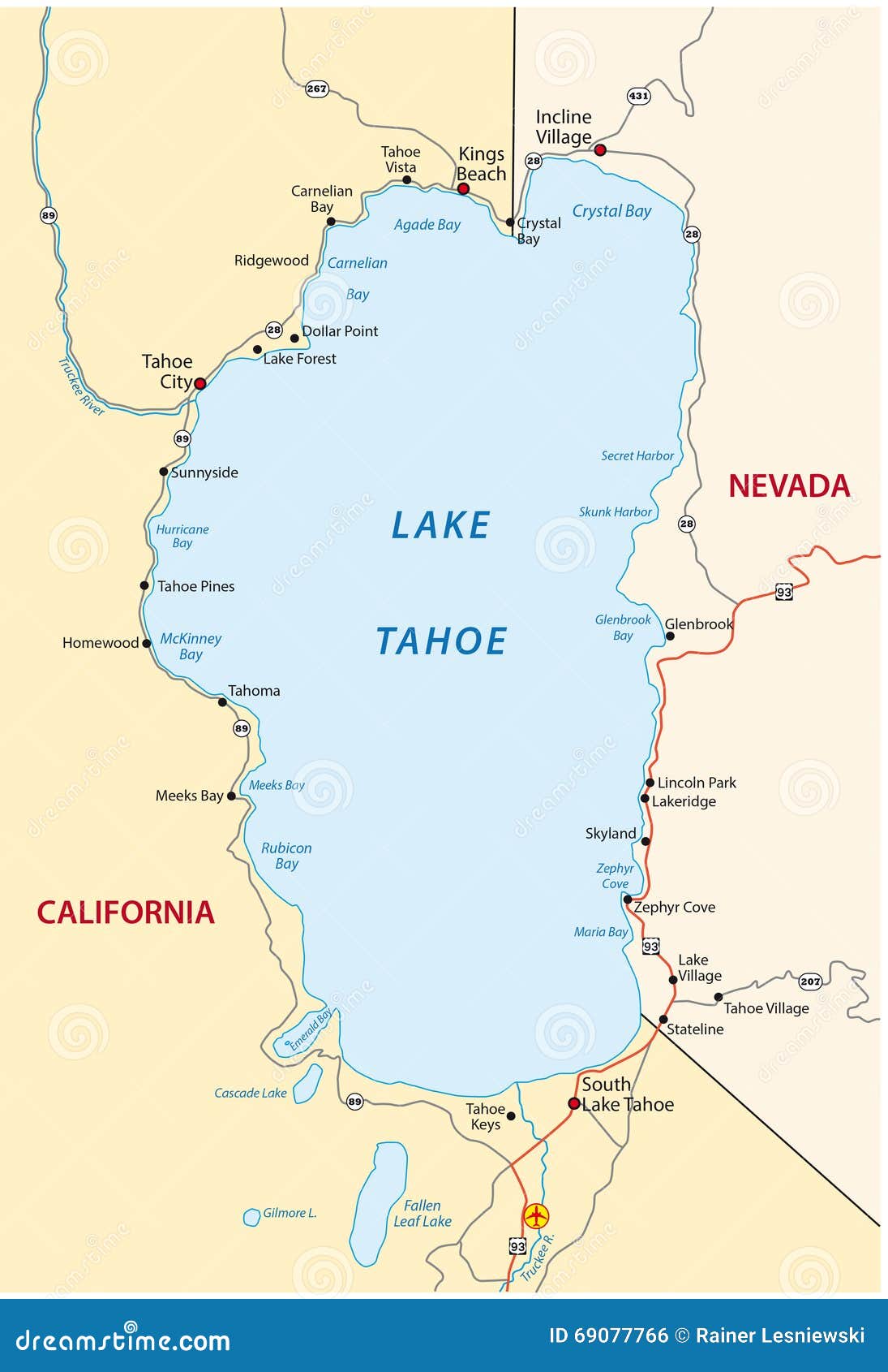 Map Usa States Smap Usa Map Lake Tahoe