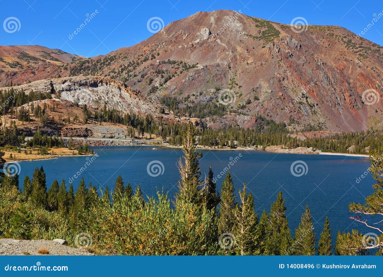 Lake Tioga in Yosemite Park Stock Photo Image of landscape, color