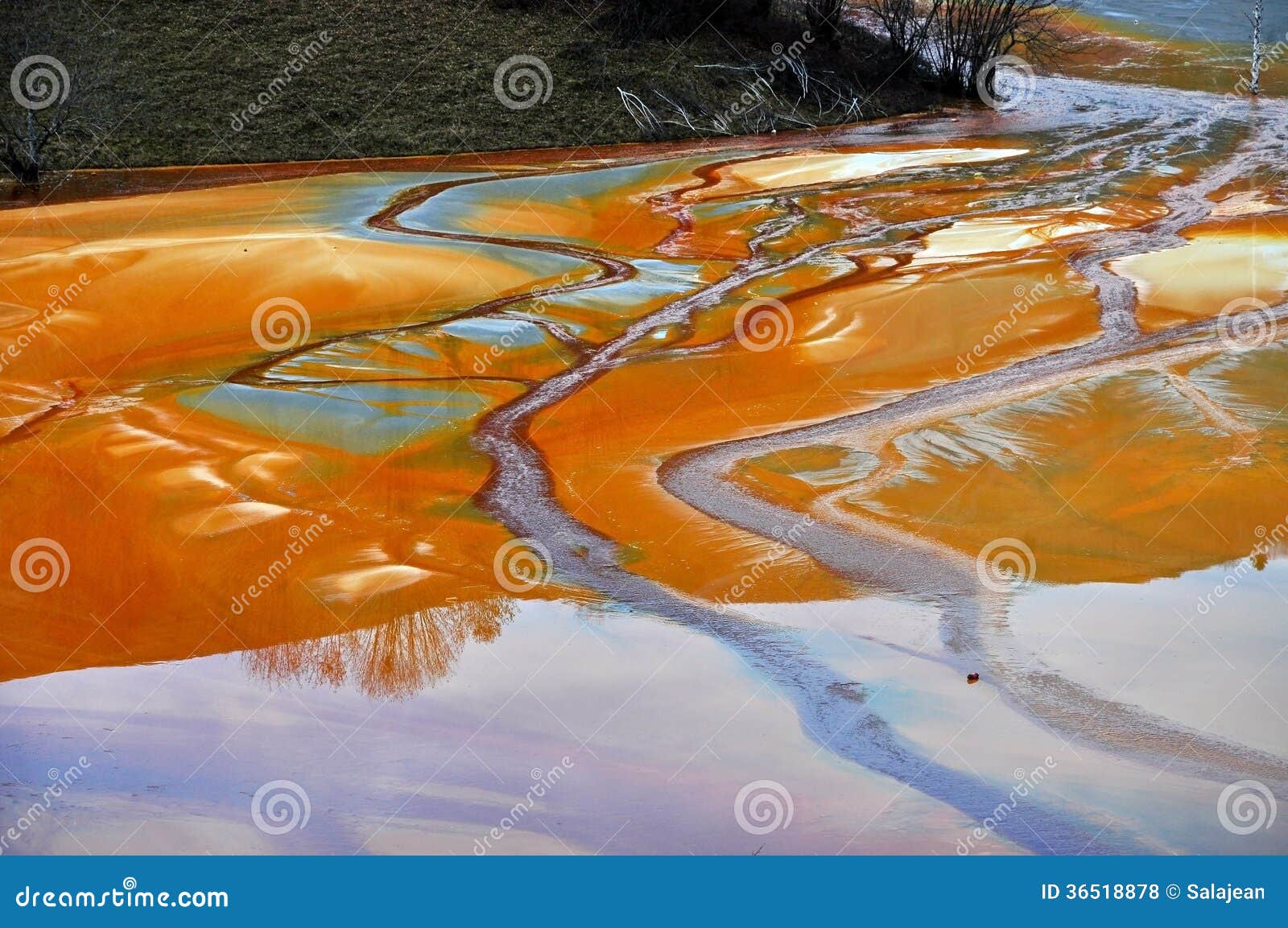 lake water contamination in geamana, near rosia montana, romania