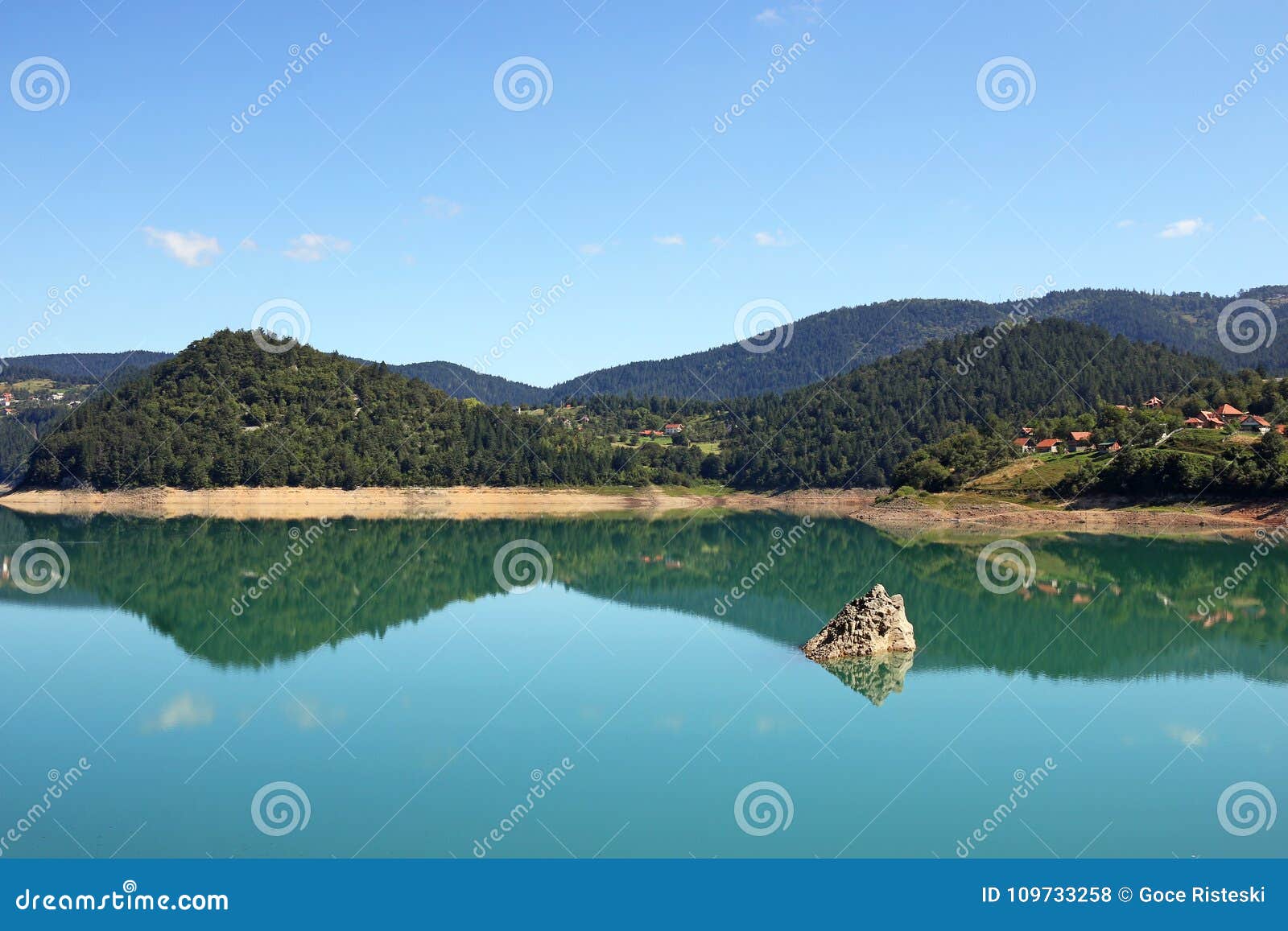 lake zaovine tara mountain landscape summer