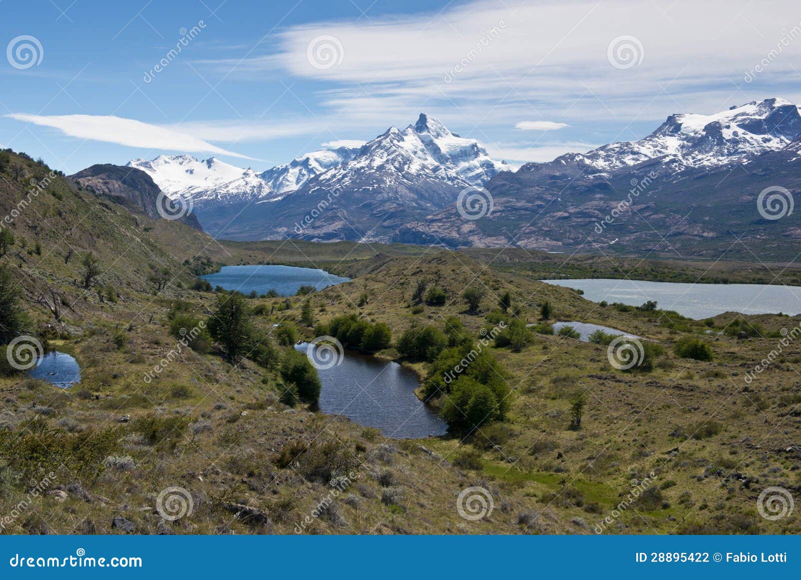 lakes and andes from estancia cristina