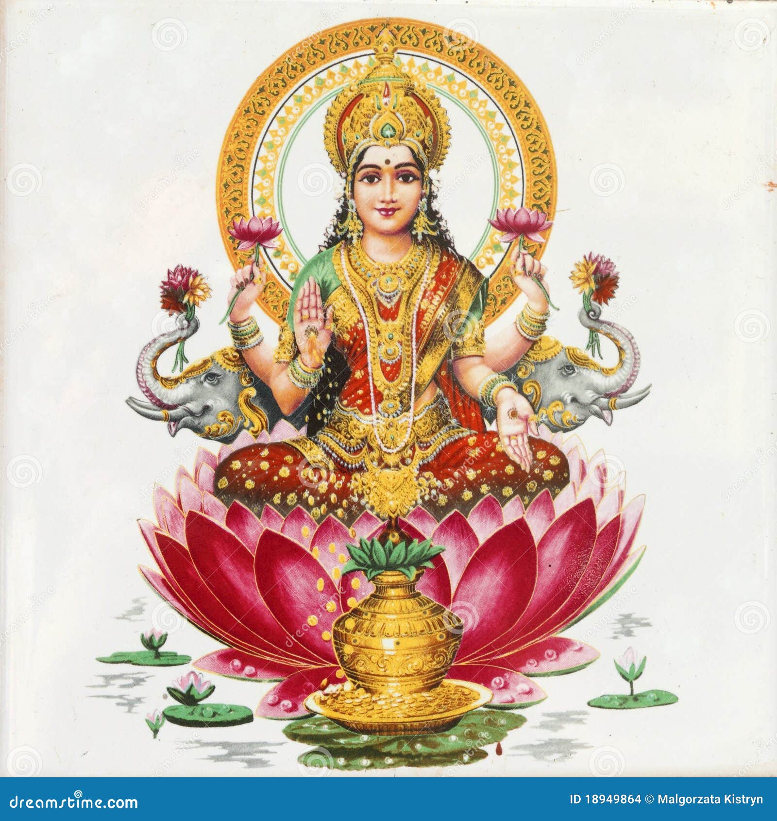 Lakshmi goddess stock photo. Image of orient, culture - 18949864