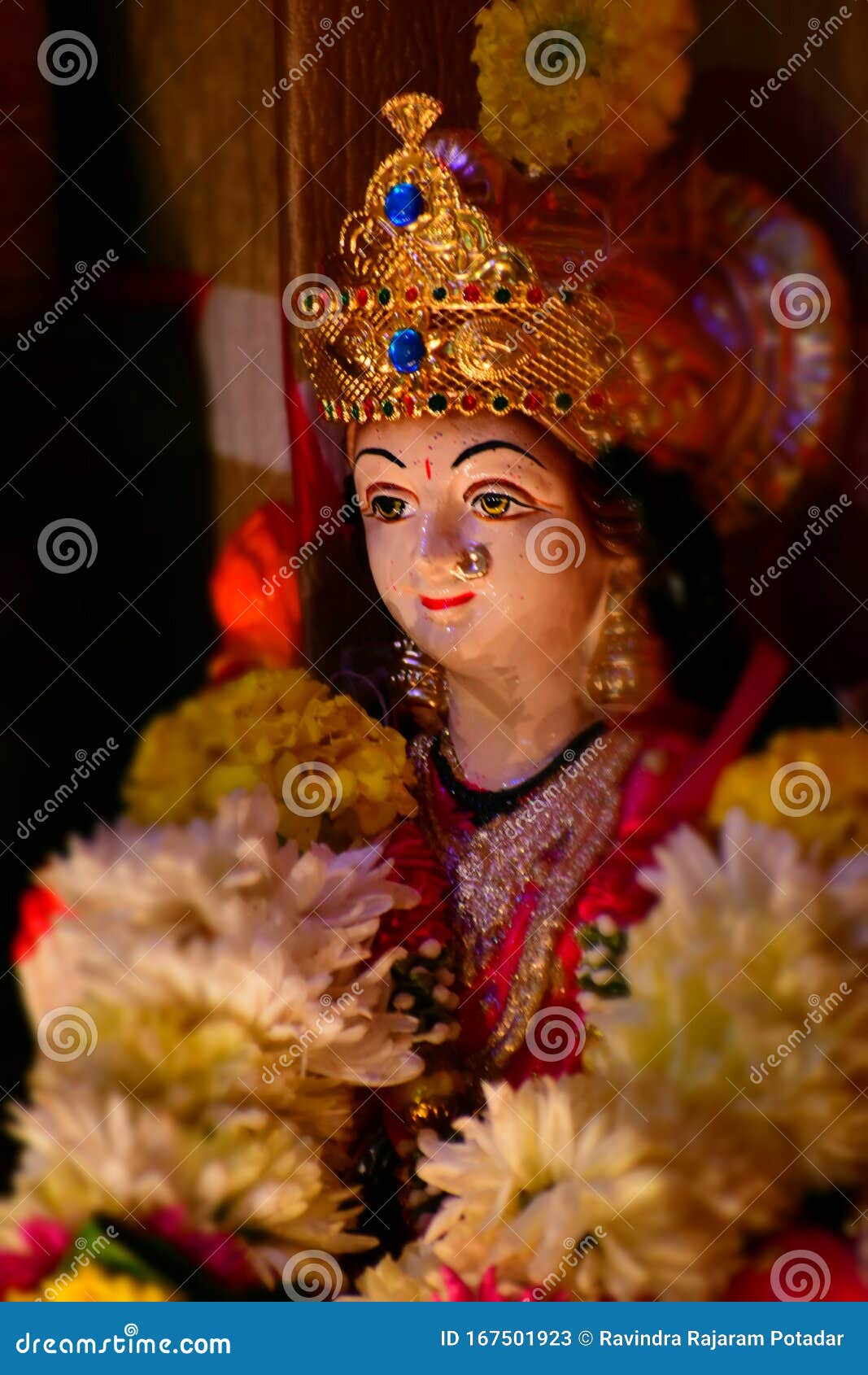 A Beautiful Goddess Laxmi Ideal Stock Image - Image of beautiful ...