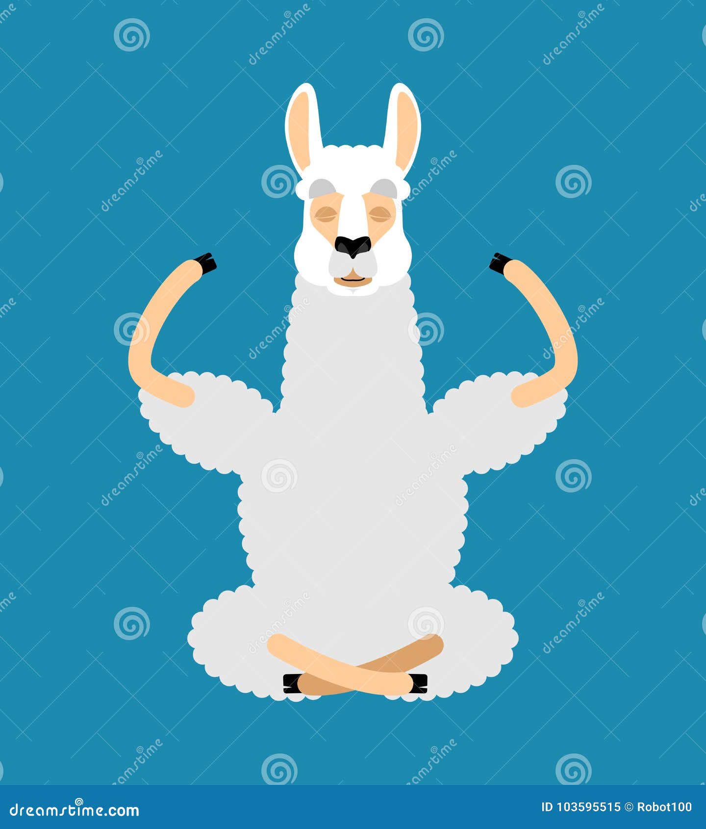 Lama Alpaca Yoga. Animal Yogi Isolated. Relaxation and Meditation Stock  Vector - Illustration of farm, fluffy: 103595515