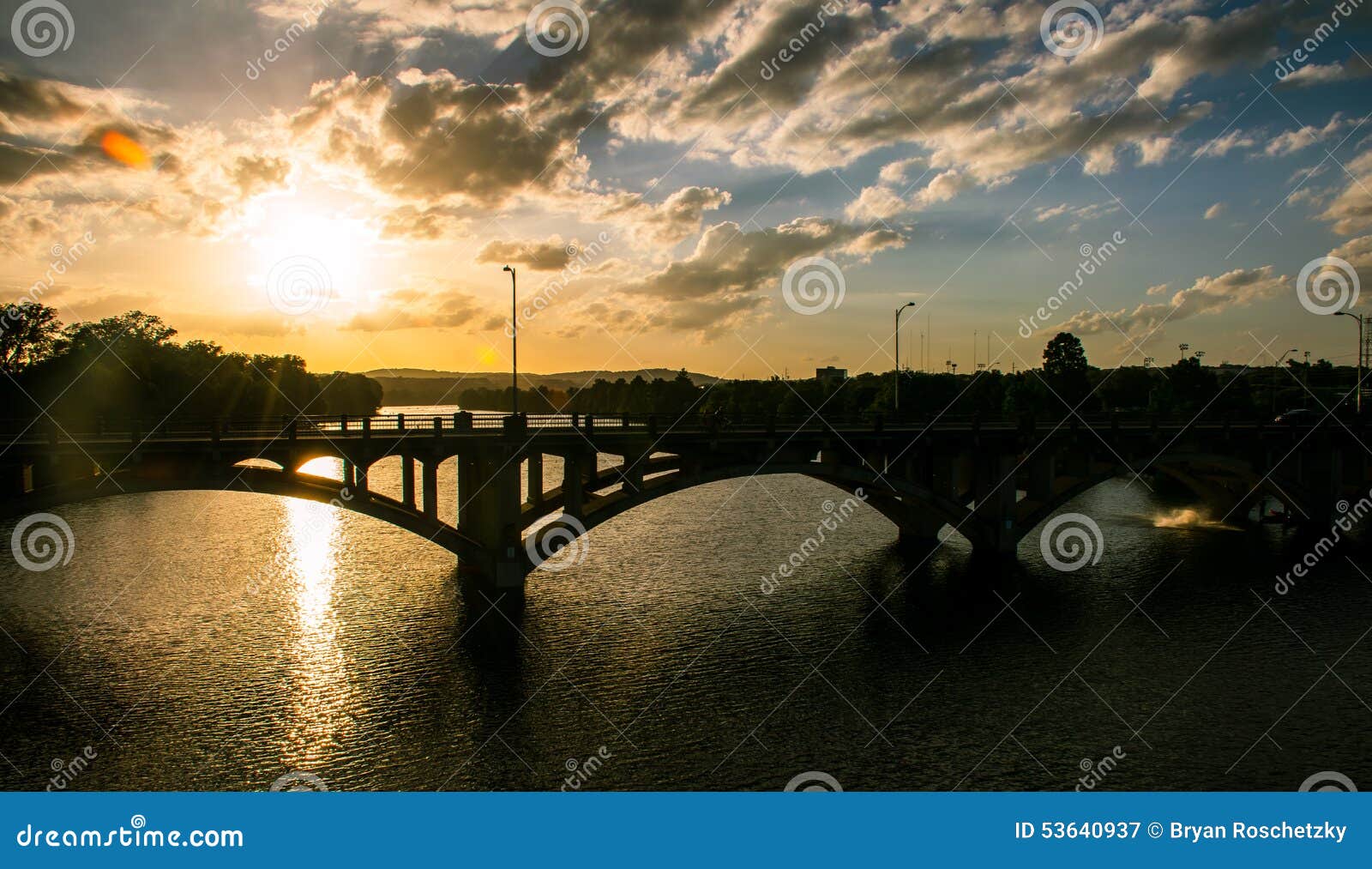 lamar bridge sunset central texas sunset golden hour perfection