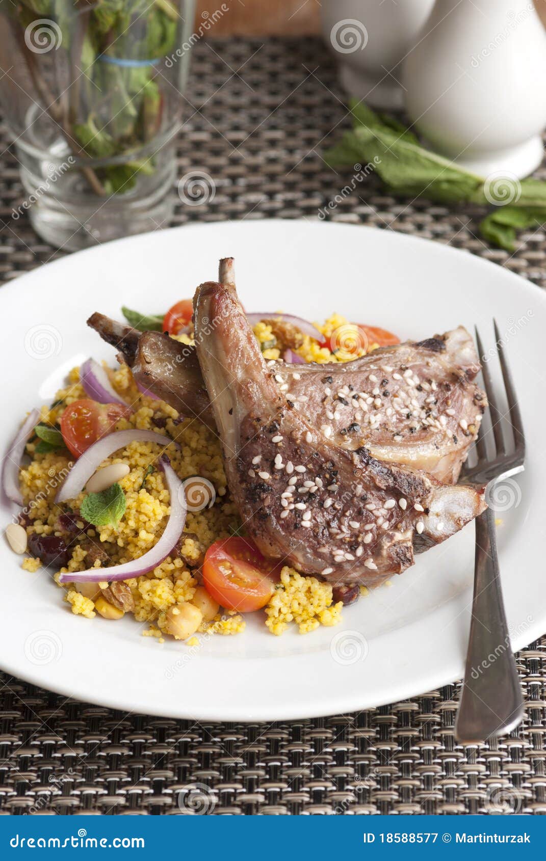 Lamb with couscous stock image. Image of culinary, freshness 18588577