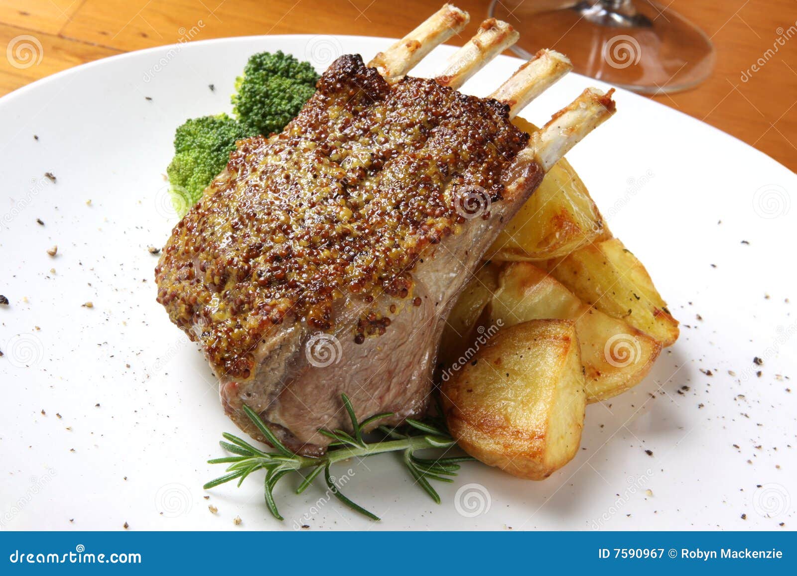 Lamb Dinner stock image. Image of herb, chop, horizontal 7590967