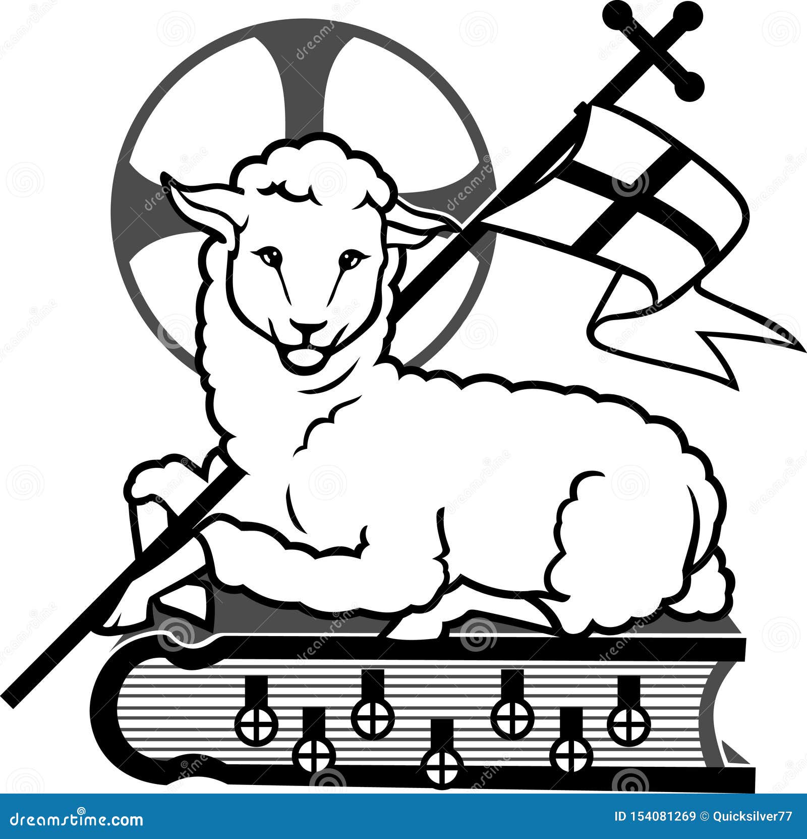 Lamb of God Symbol stock vector. Illustration of length - 154081269