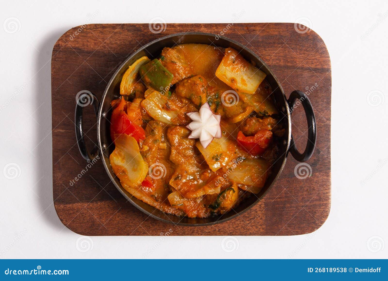 Lamb karahi stock photo. Image of dinner, potatoes, background 268189538