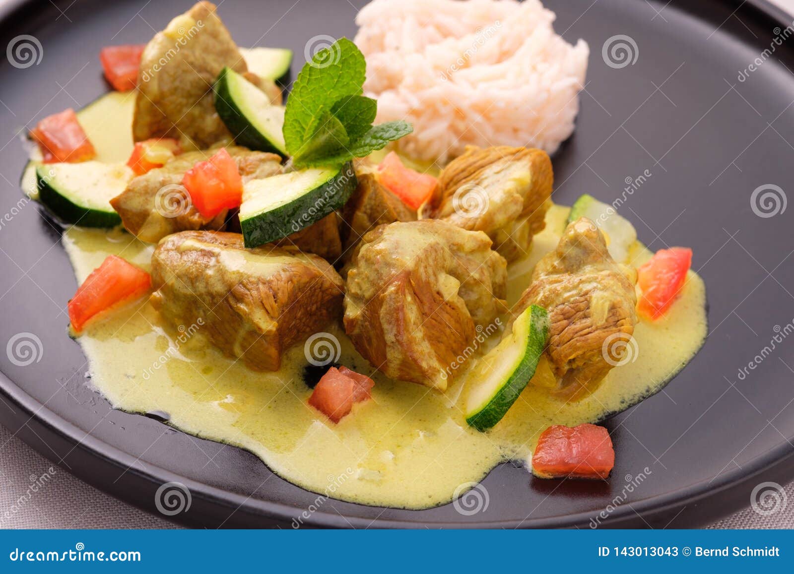 Lamb Meat Curry Ragout with Currysauce Stock Image Image of lamb