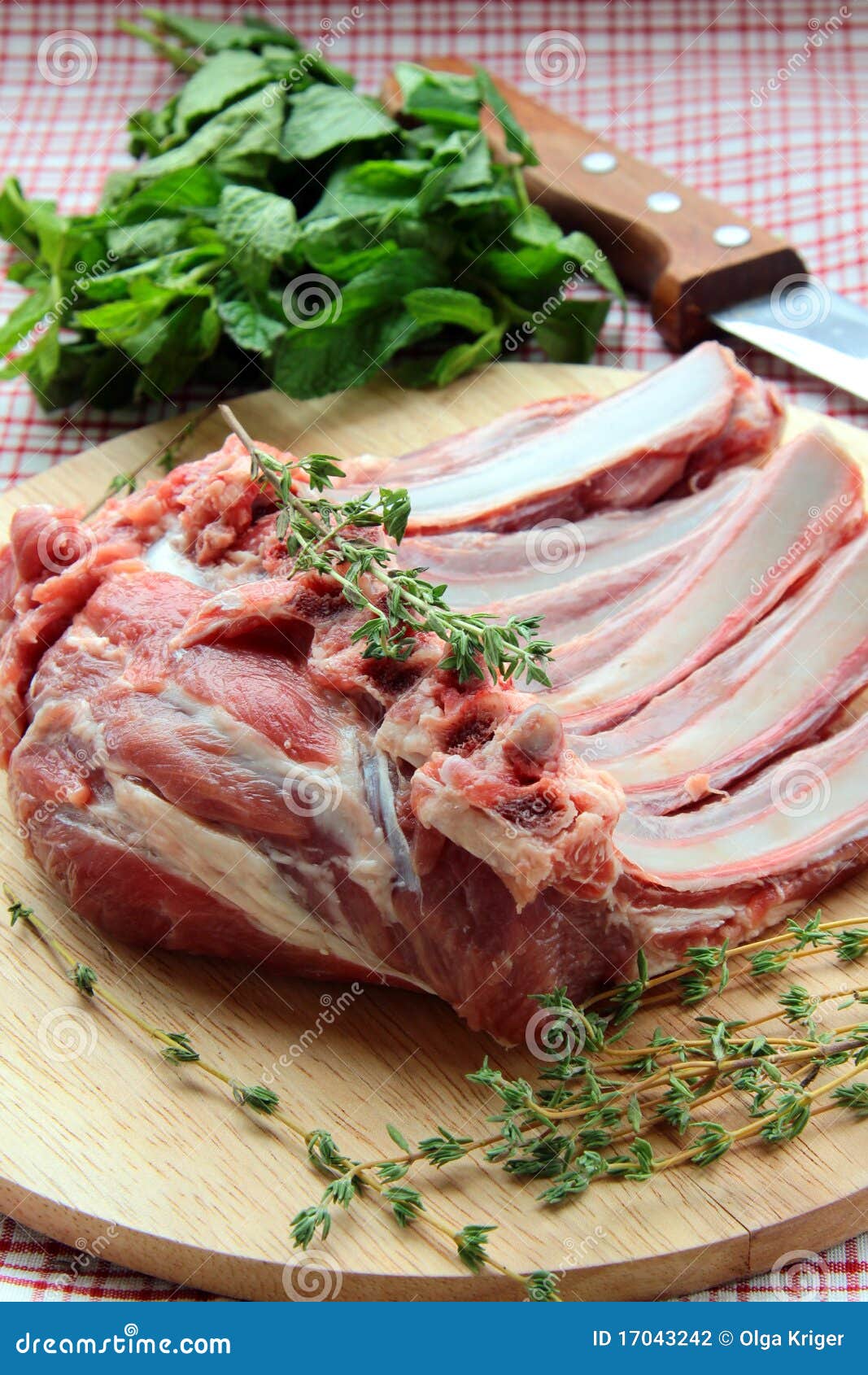 Lamb meat cut into steaks stock photo. Image of grilled 17043242