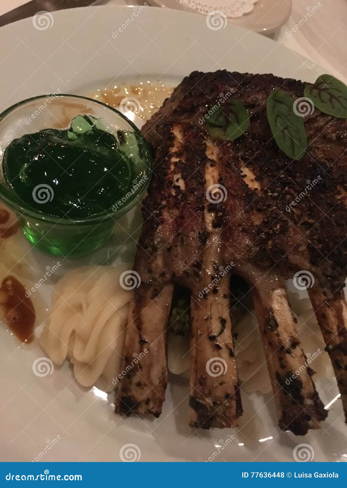 Lamb and mint jelly stock photo. Image of jelly, mint 77636448