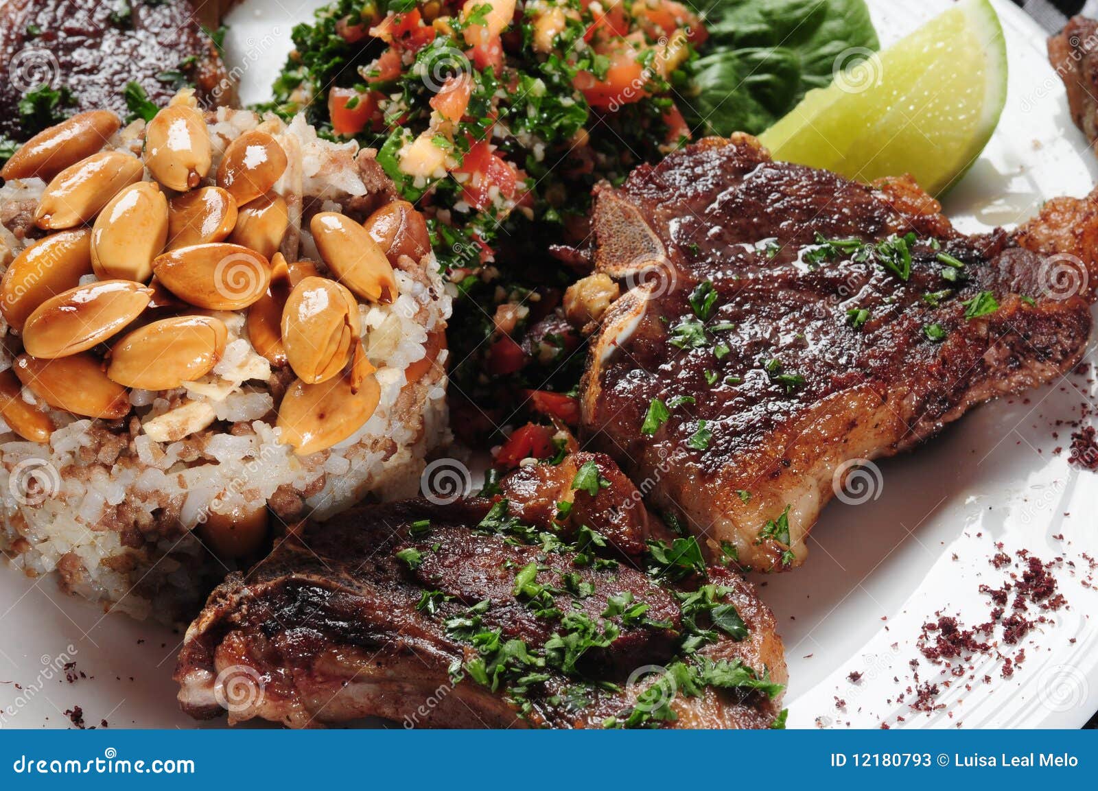 Lamb Ribs. Middle Eastern Cuisine Stock Image Image of nuts, eastern