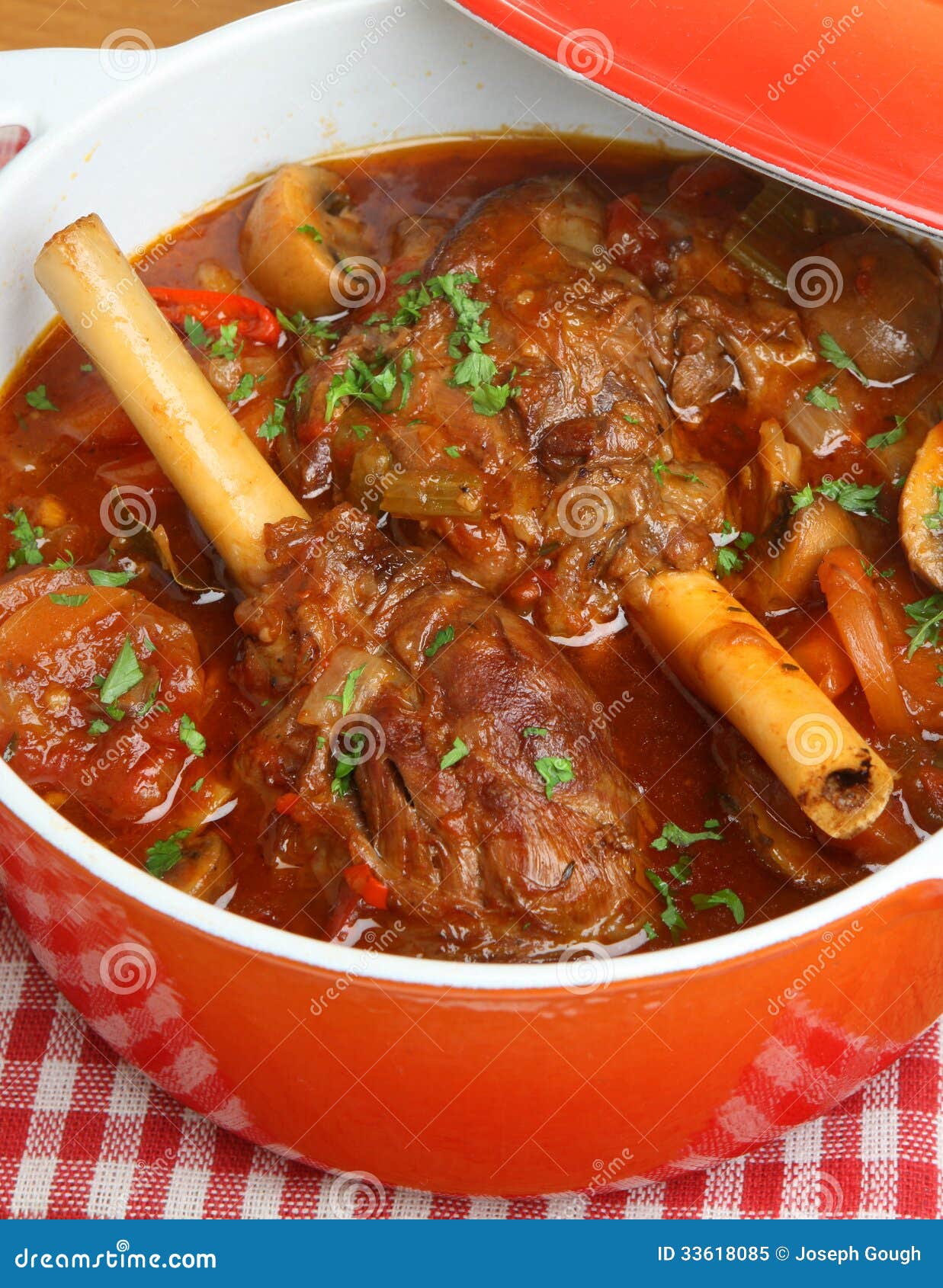 Lamb Shanks Stew in Casserole Dish Stock Image Image of shank, sauce