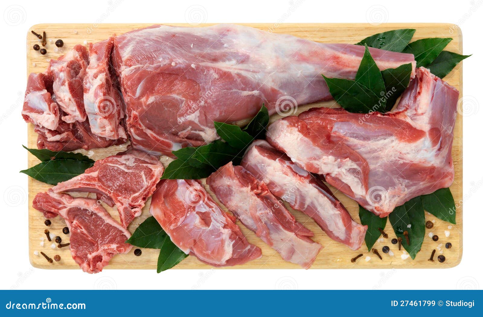 Lamb, shoulder slices stock image. Image of sliced, view 27461799