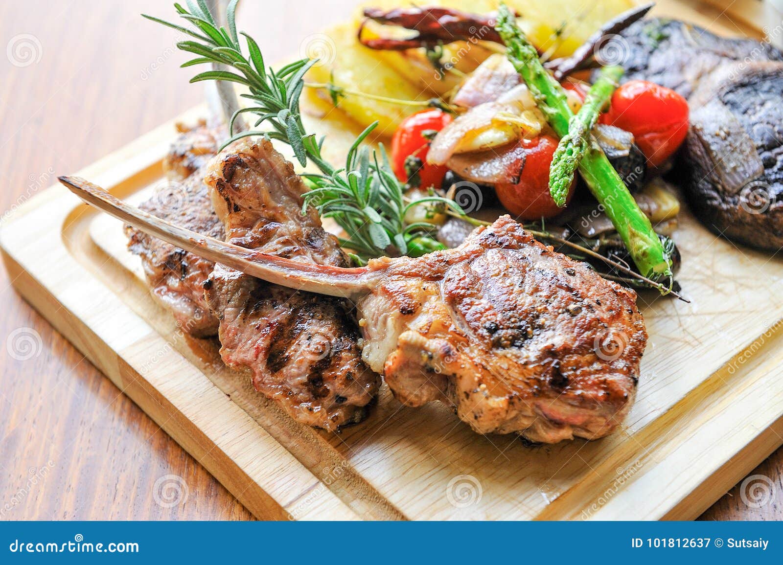 Lamb steak stock image. Image of roasted, restaurant 101812637