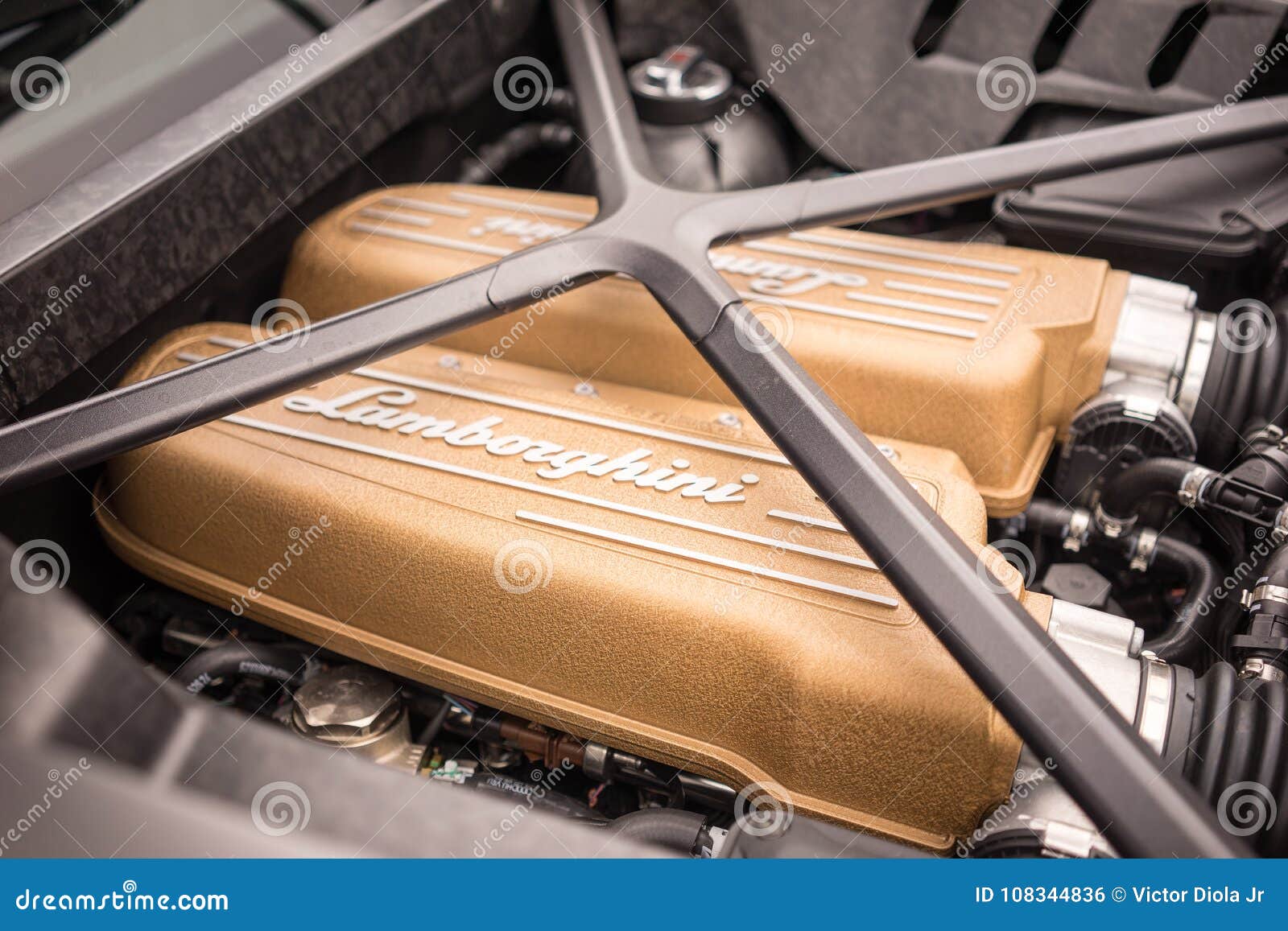 2017 Lamborghini Huracán LP640 Performante Engine Editorial Photo