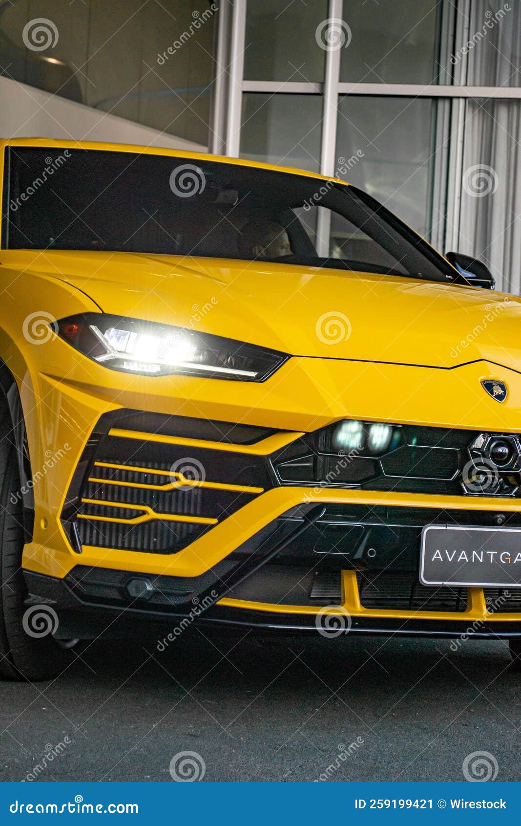 Urus Front View with Headlights on Editorial Photo Image of background, model