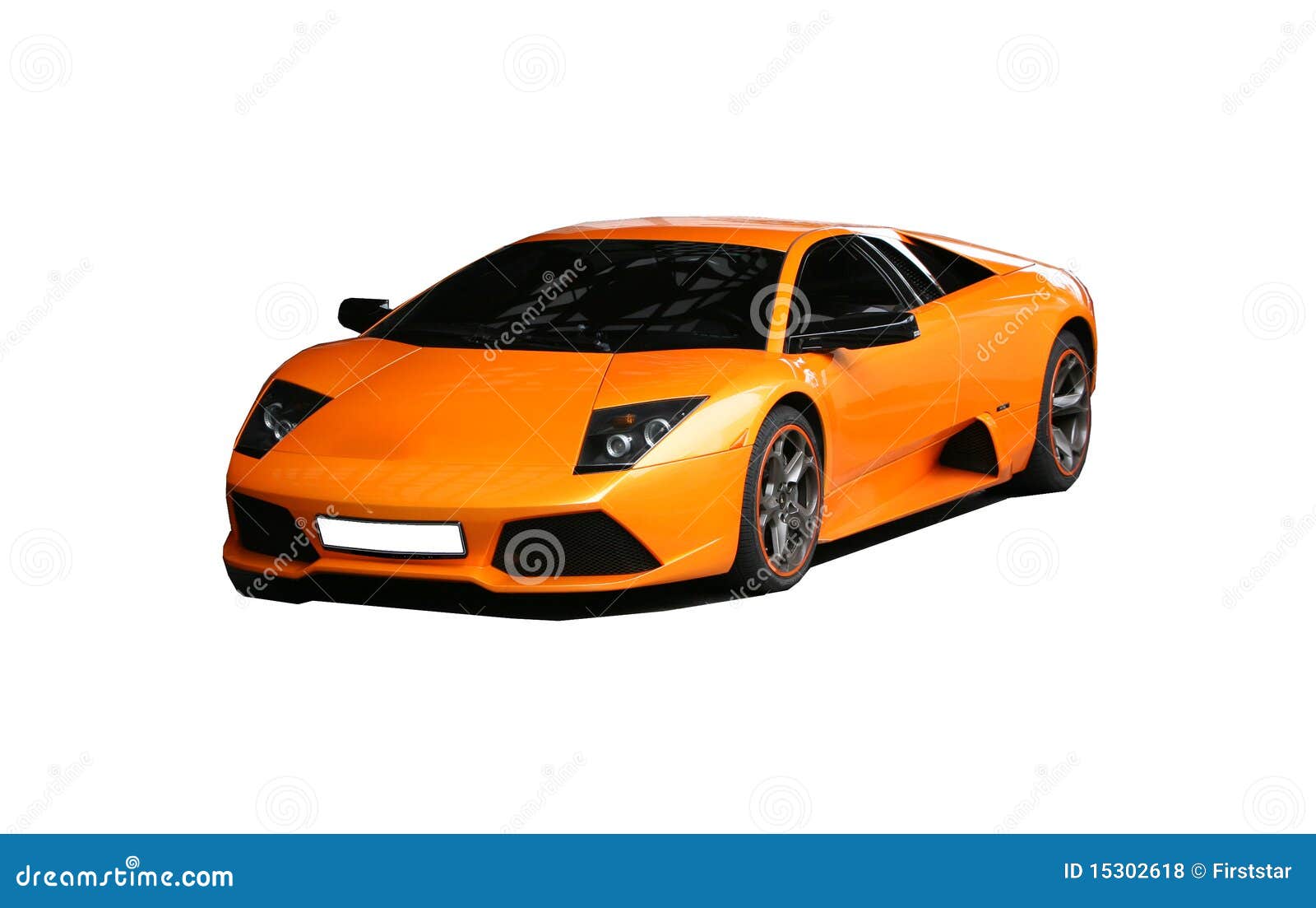 Lamborgini Sports Orange Car Stock Photo - Image of ...