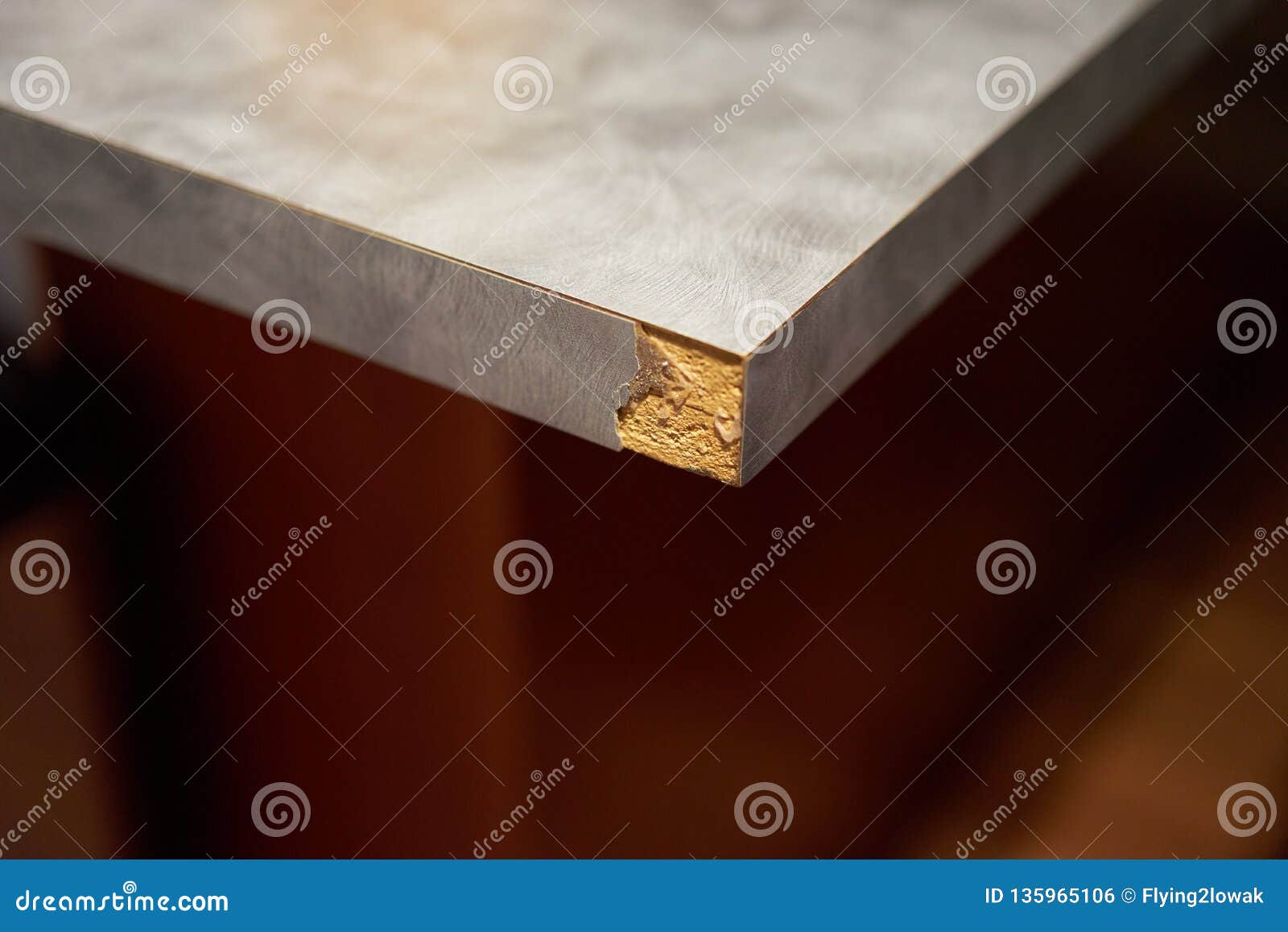 Laminate Countertop Damage Stock Photo Image Of Used 135965106