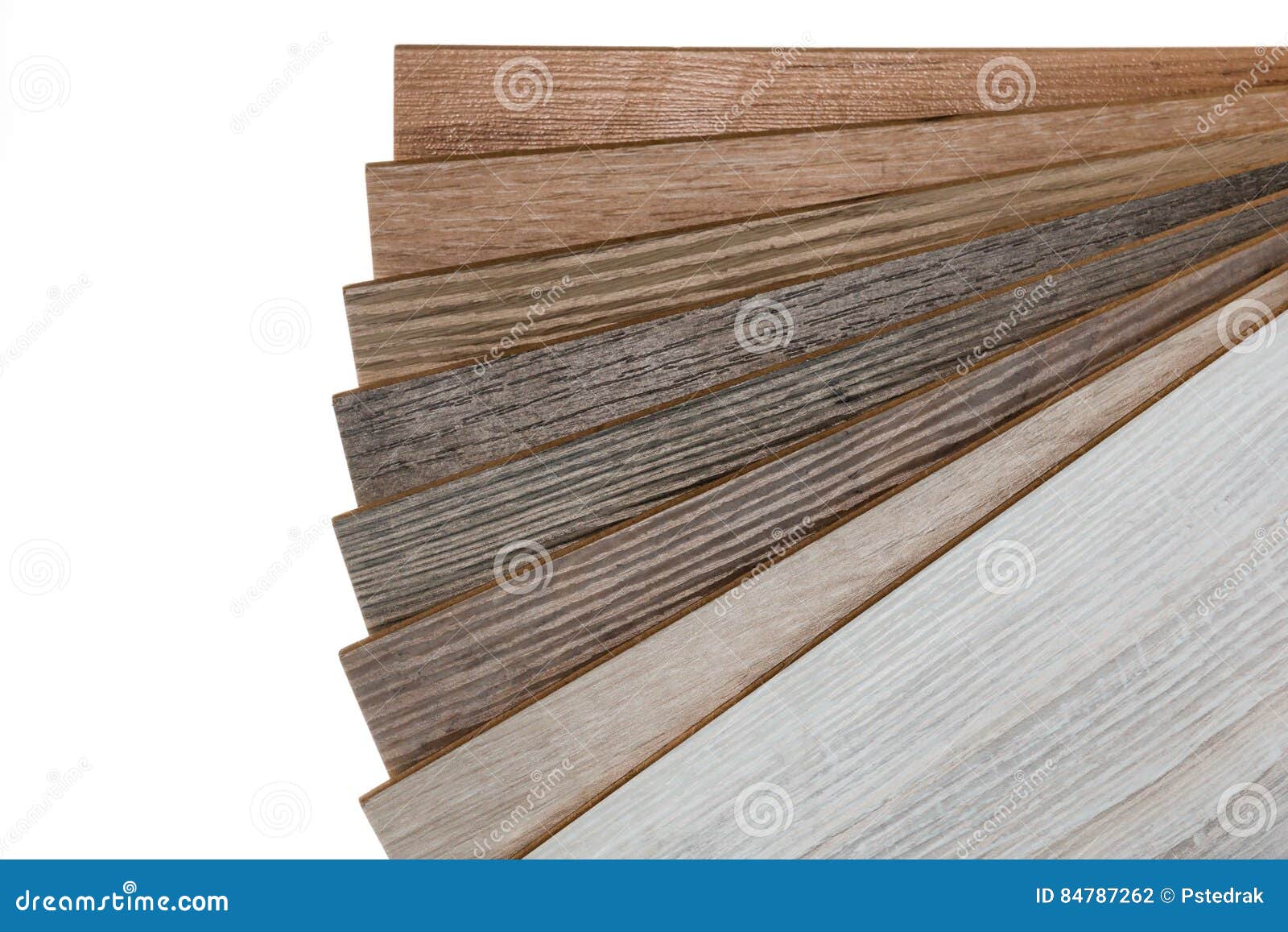 laminate flooring samples  on white background