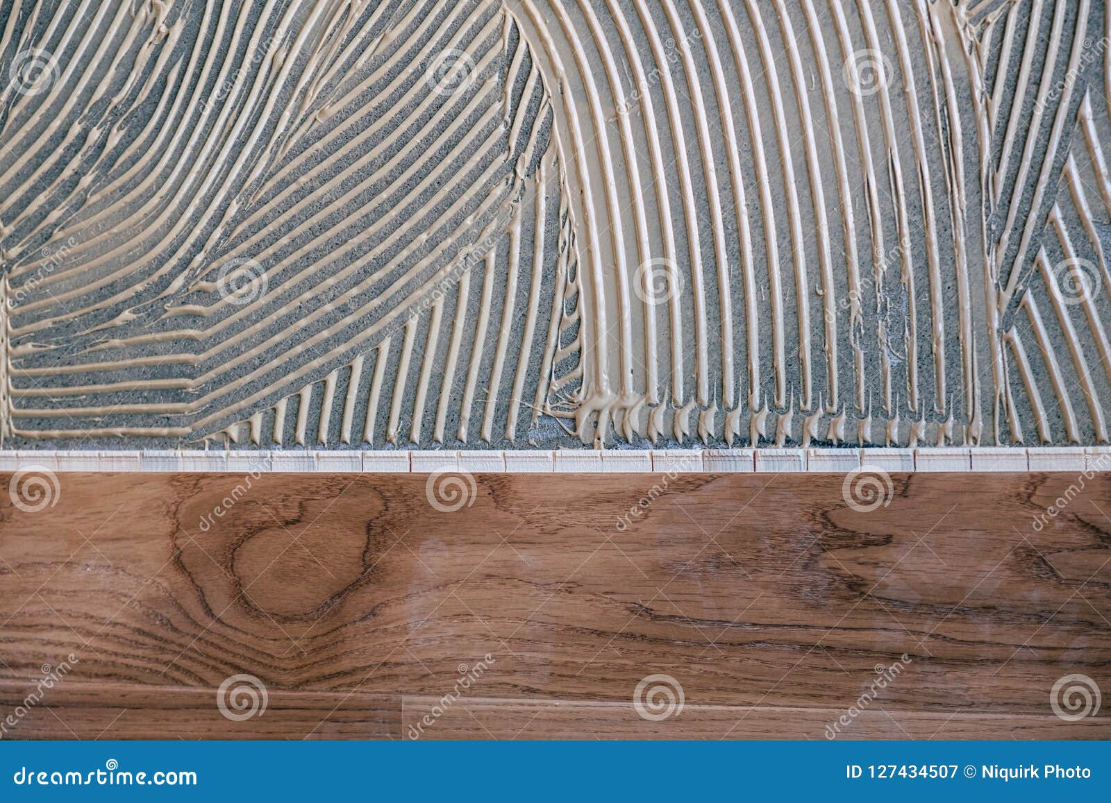 Laminated Wooden Boards Instalaltion Stock Image Image Of