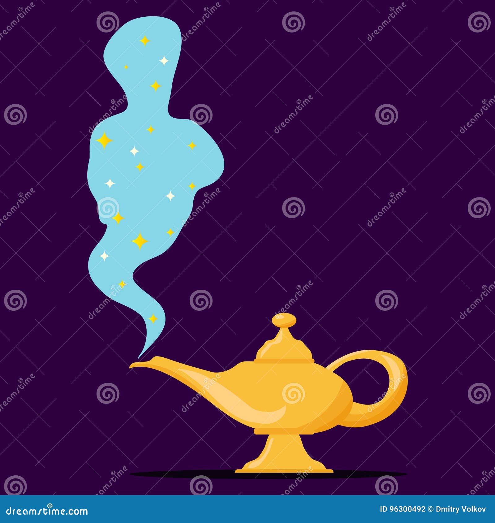 Marxistisch vervolging naast Lamp Aladdin with Gin, the Magic Lamp of Aladdin Stock Illustration -  Illustration of arabian, fairy: 96300492