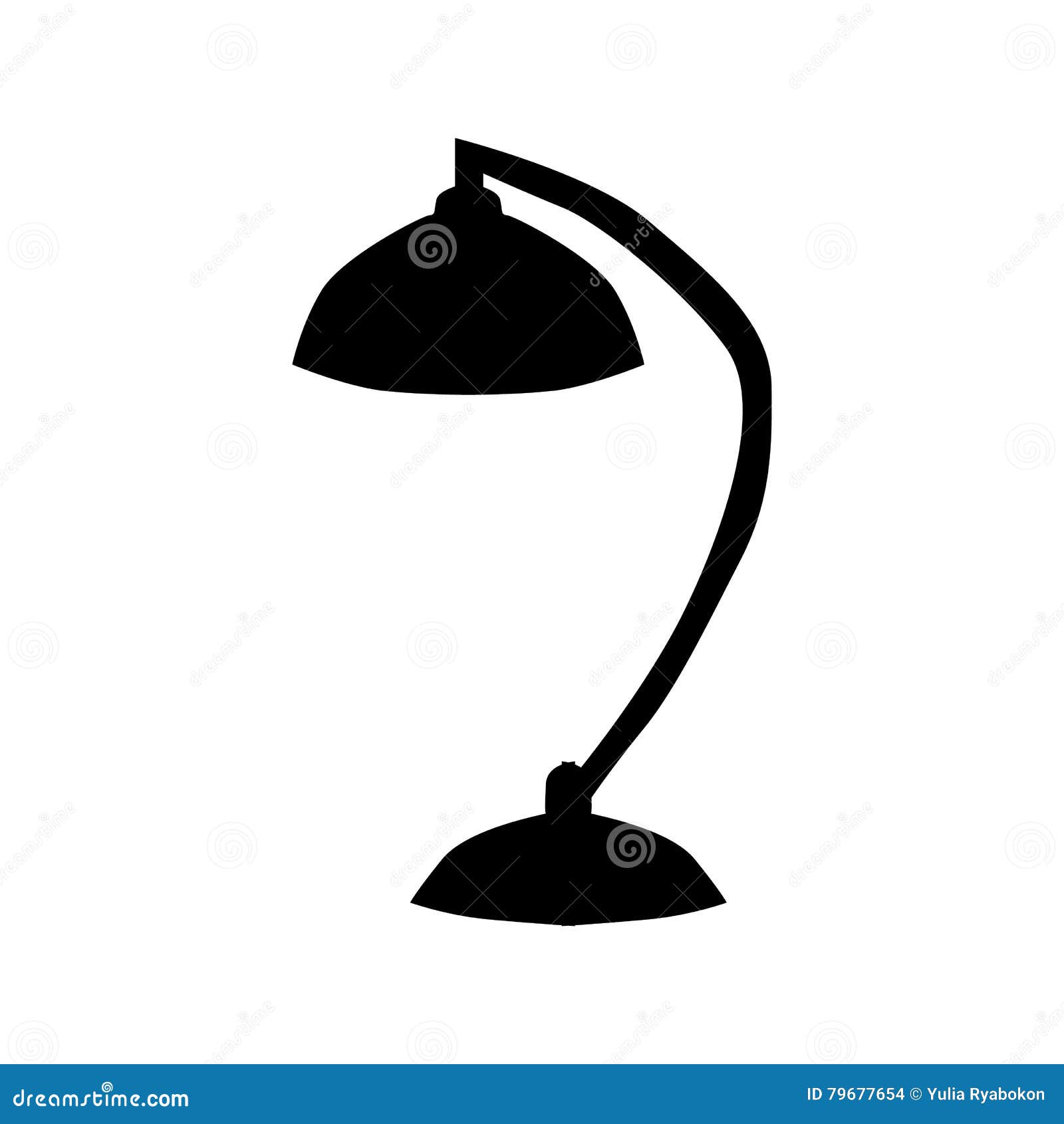 Lamp black silhouette stock vector. Illustration of study 79677654
