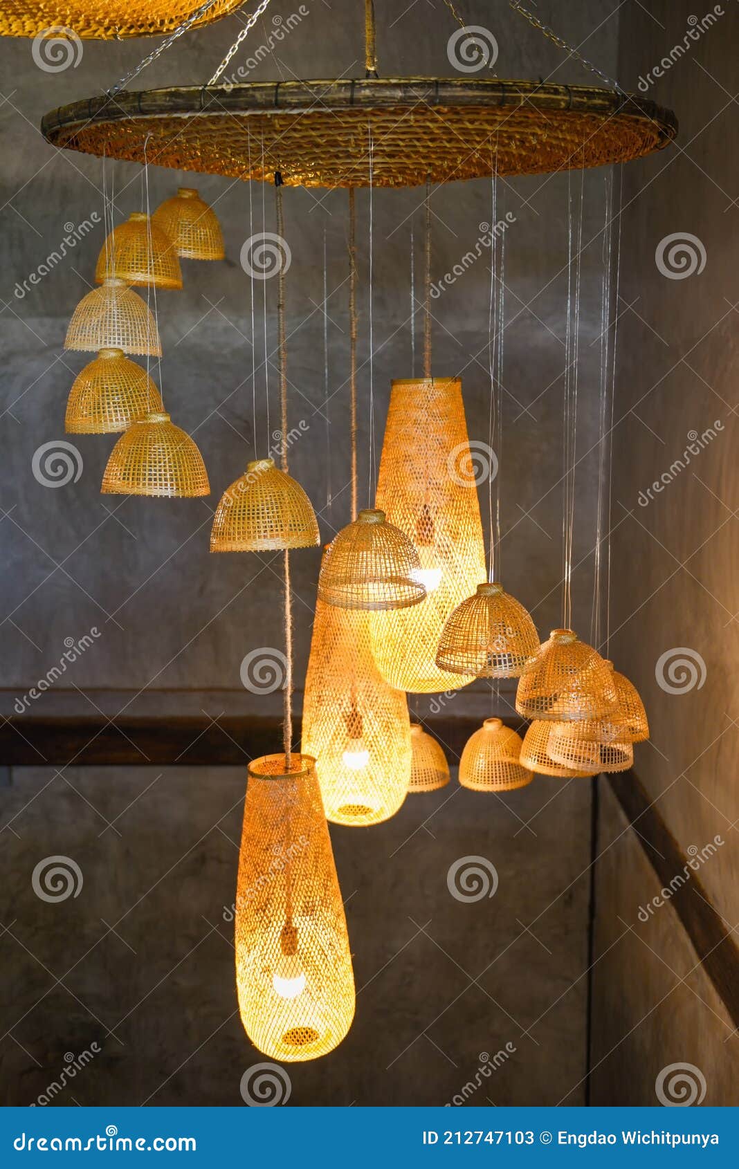 Lamp Ceiling Beautiful Retro Lighting Decor in Home, the Lamp Bamboo