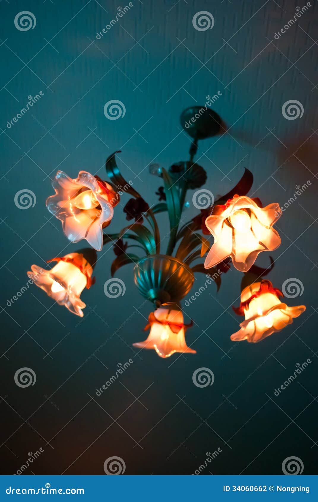 Lamp in a dark room stock photo. Image of glass, illumination 34060662