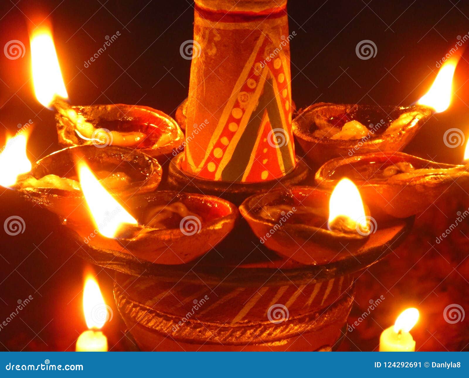 Lamp for Diwali - Deepavali Stock Image - Image of flame, warm: 124292691