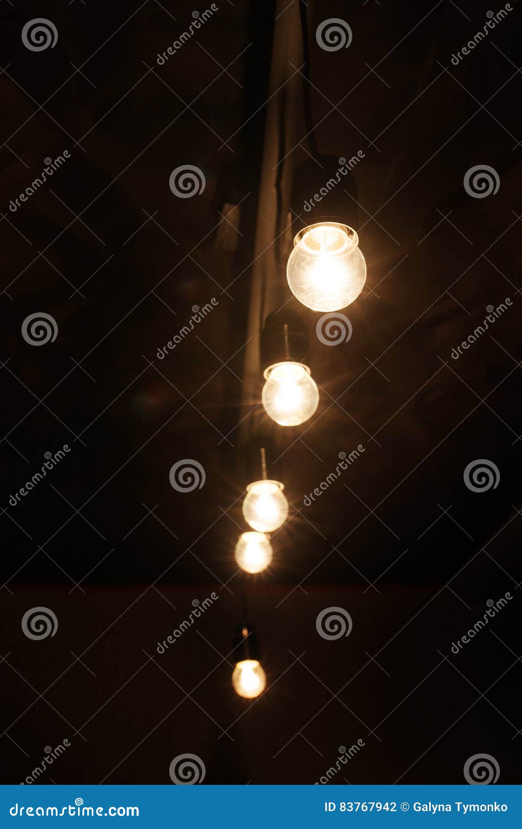 Lamp from Lights in a Dark Room Stock Photo Image of bright, dark