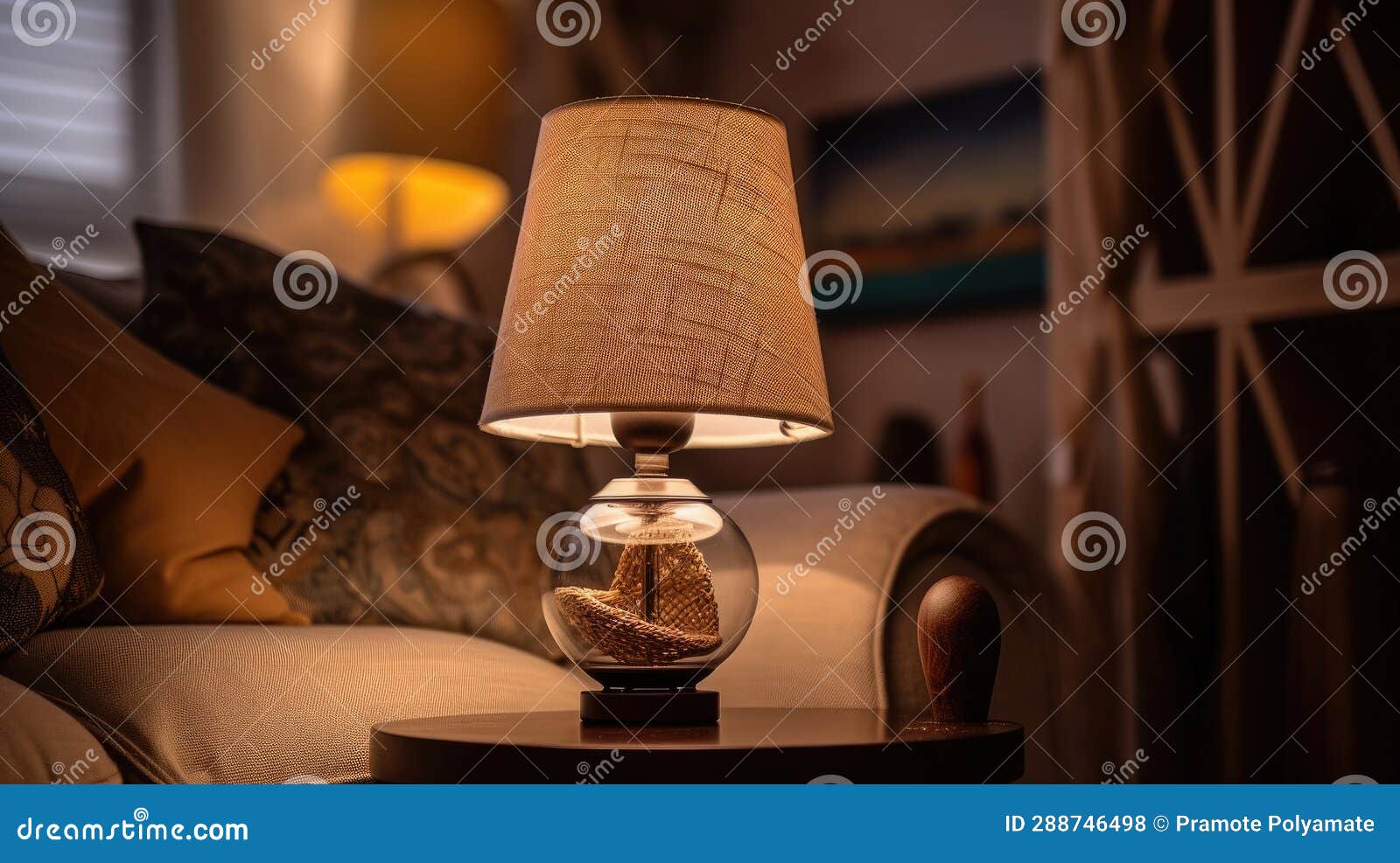 Lamp in Living Room. Idea for Interior Design Stock Photo Image of