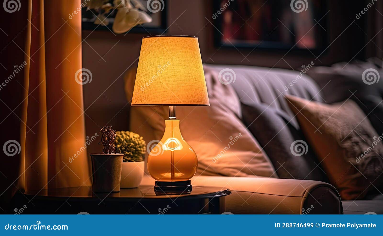 Lamp in Living Room. Idea for Interior Design Stock Image Image of