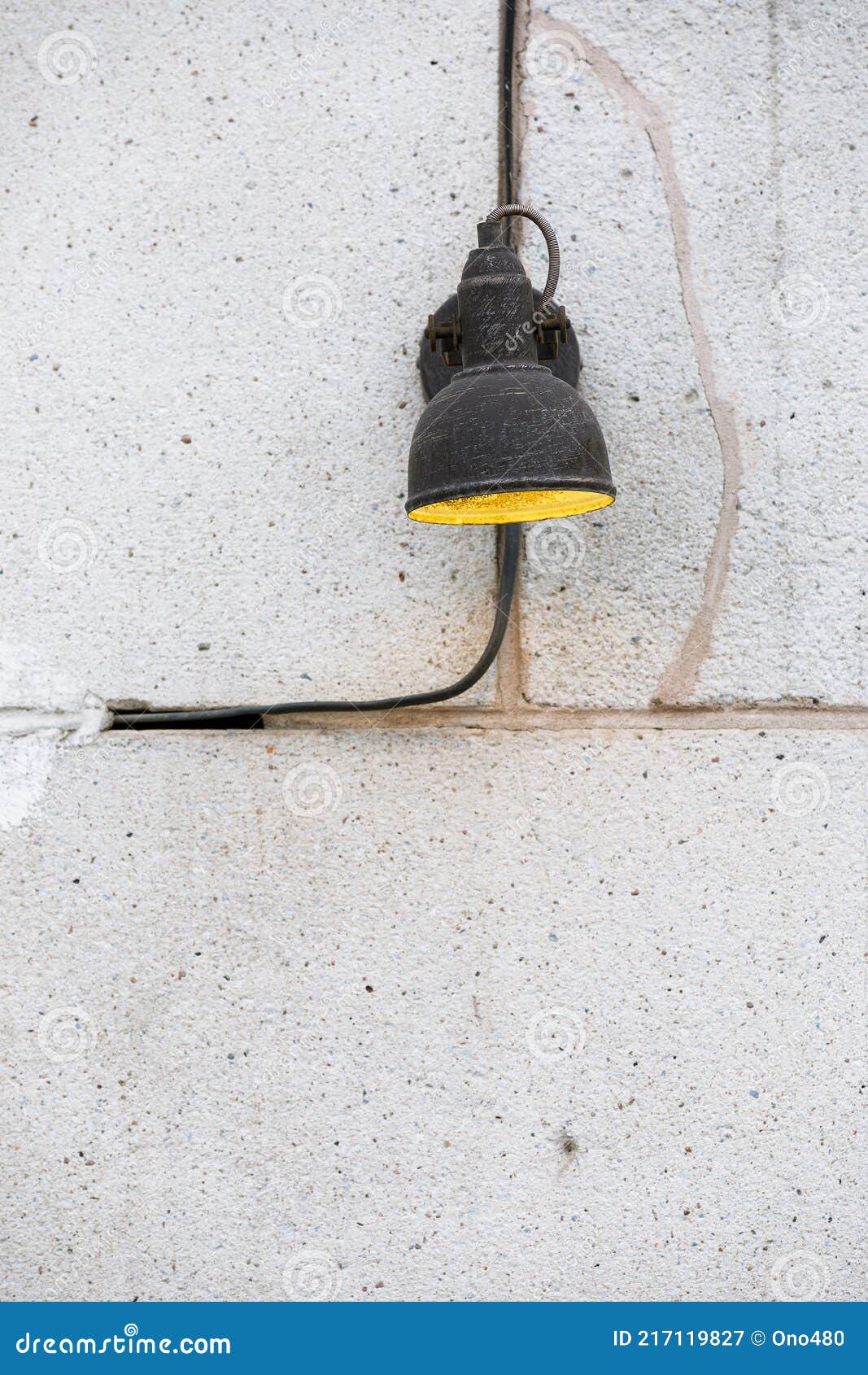 Lamp on the Outside Wall of the House Stock Image Image of building