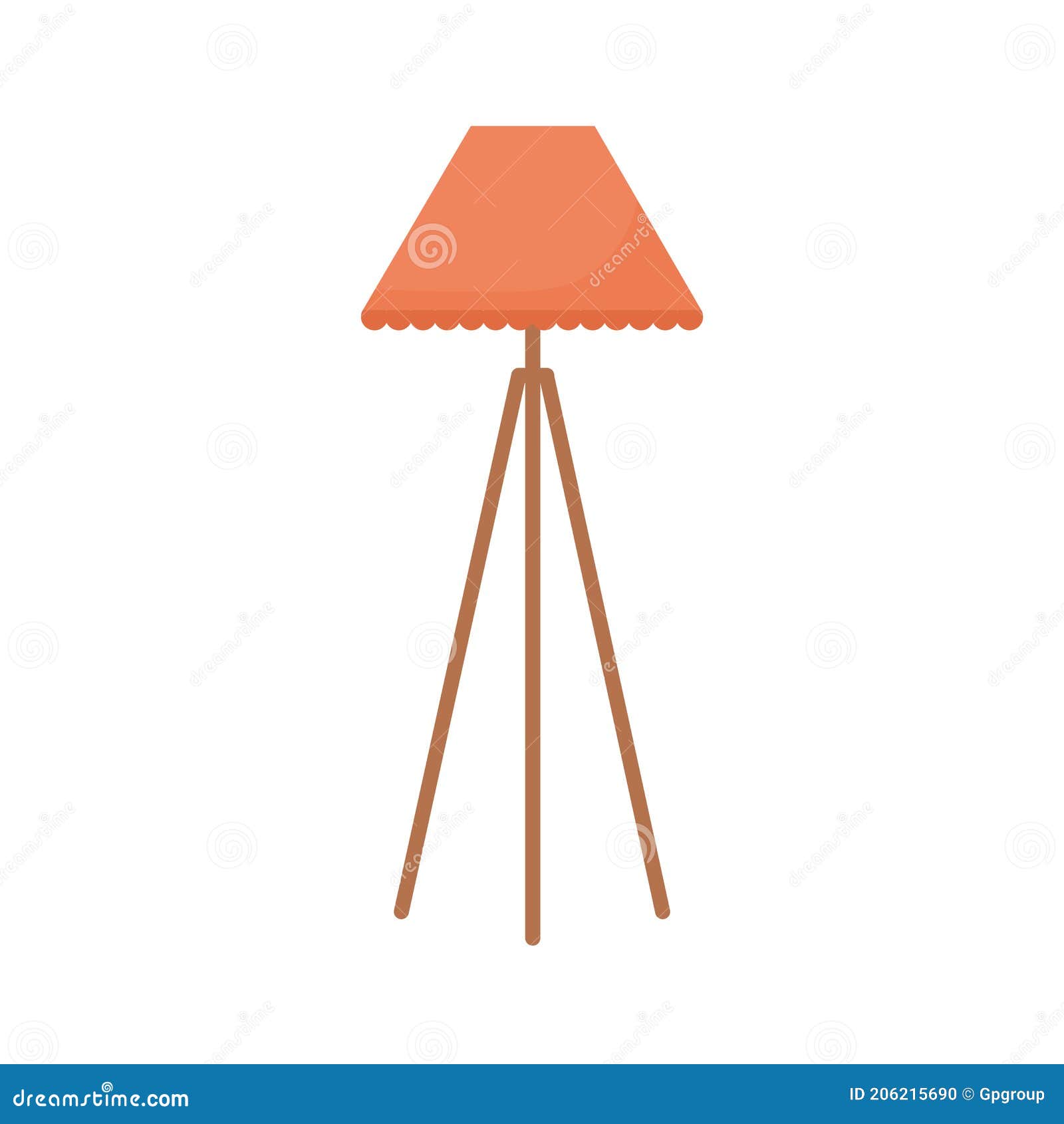 Lamp Over a White Backgrond Stock Vector Illustration of contemporary