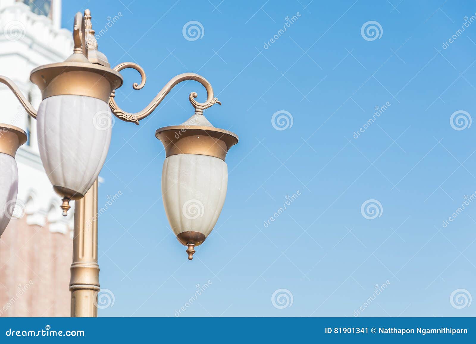 Lamp Post ,Light Pole stock image. Image of blue, vintage 81901341