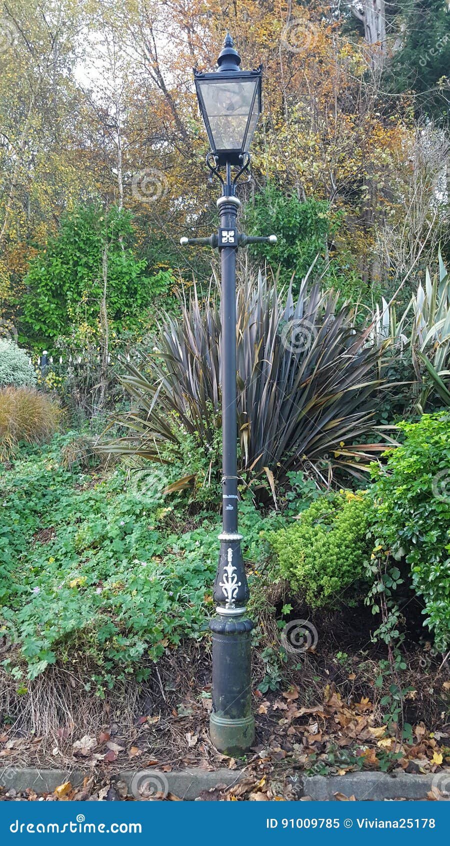Lamp post in a park stock image. Image of post, irish 91009785
