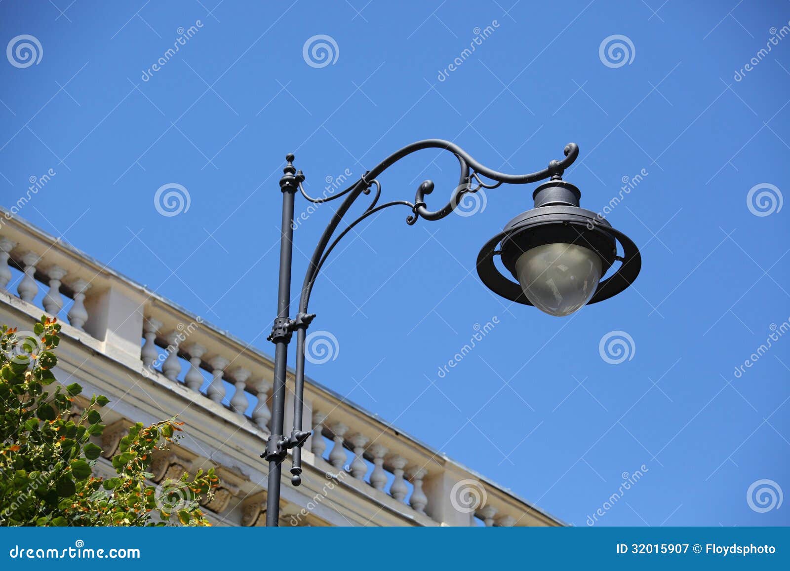 Lamp post stock image. Image of black, pole, post, wrought 32015907