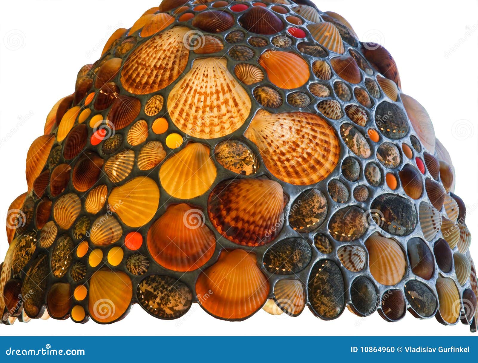 Lamp Shade Decorated with Shells Stock Photo Image of fancy, home