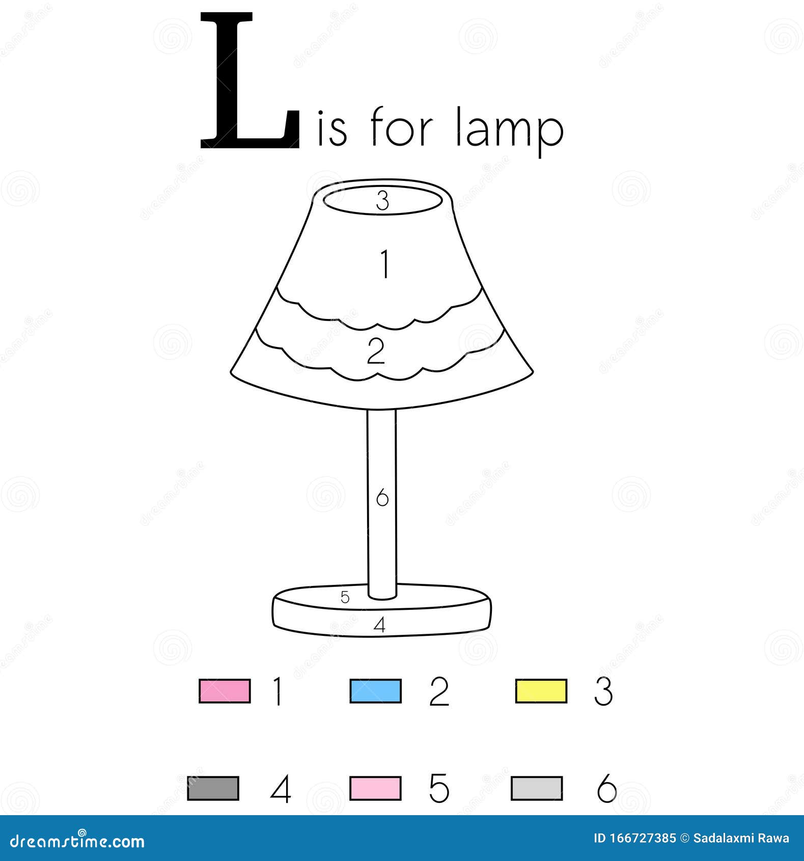 Verkeersopstopping Vrijstelling delicatesse Lamp. Vector Alphabet Letter L, Colouring Page Stock Image - Illustration  of lamp, pink: 166727385