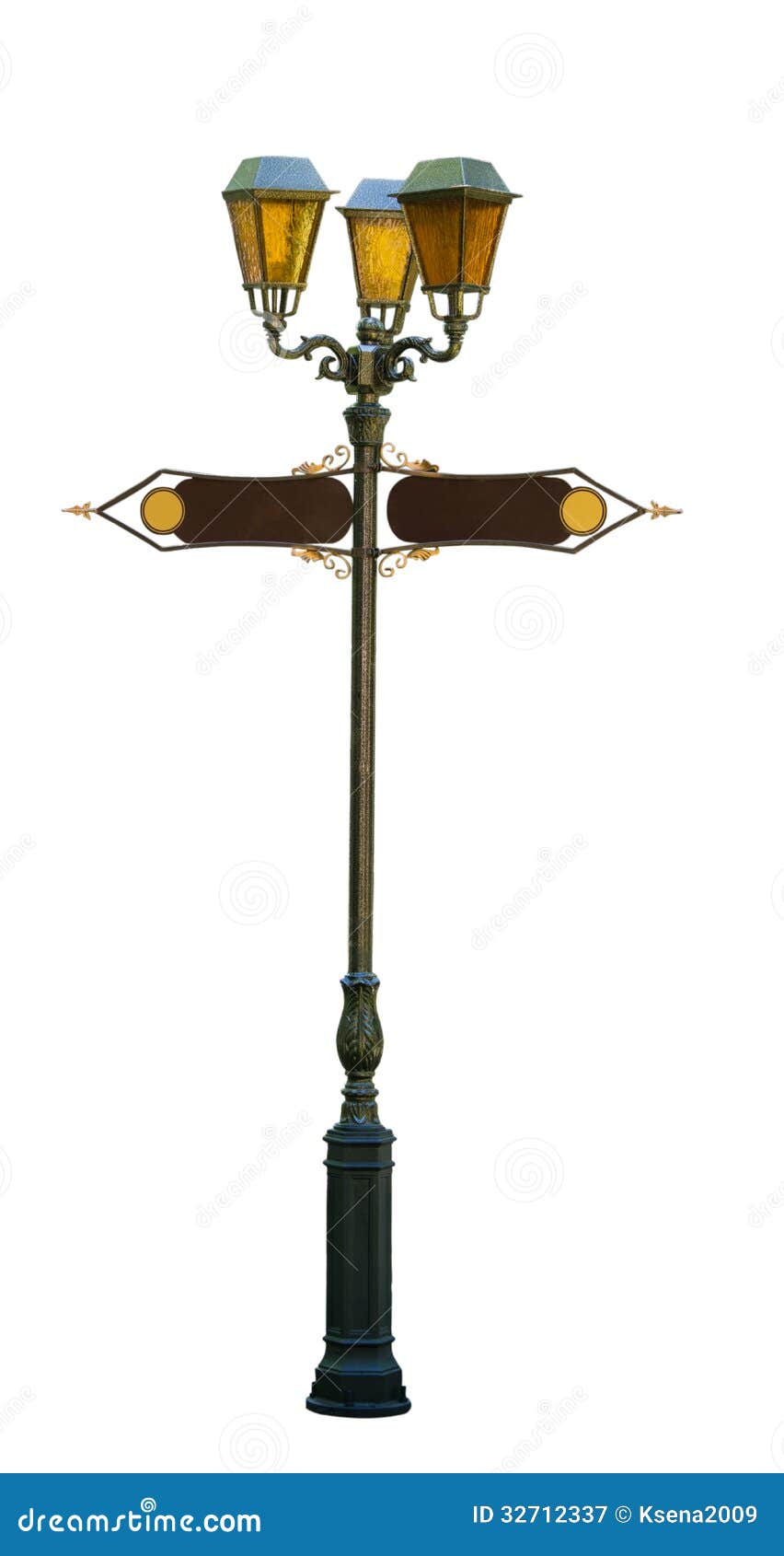 Lamppost isolated stock image. Image of stationary, electric 32712337