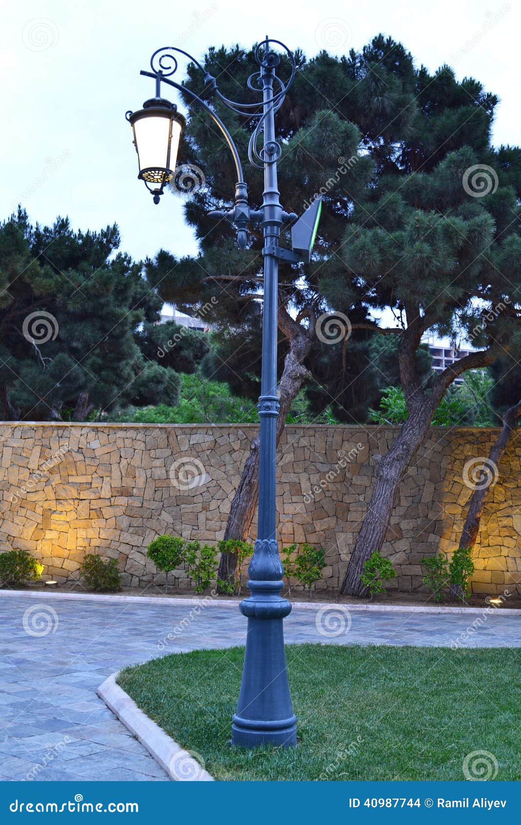 Lamppost stock photo. Image of evening, beautiful, light 40987744