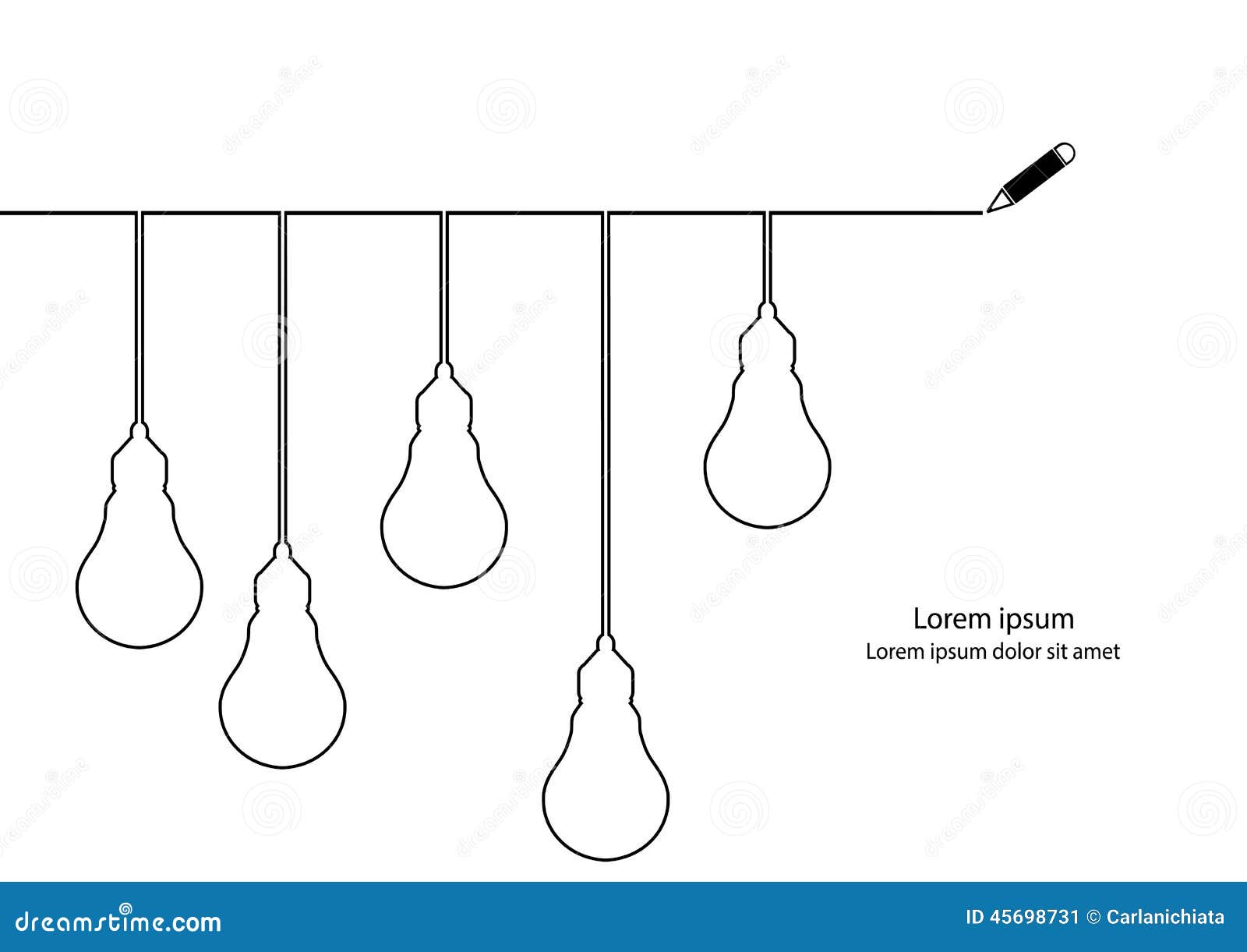 Lamps outline stock vector. Illustration of creative - 45698731