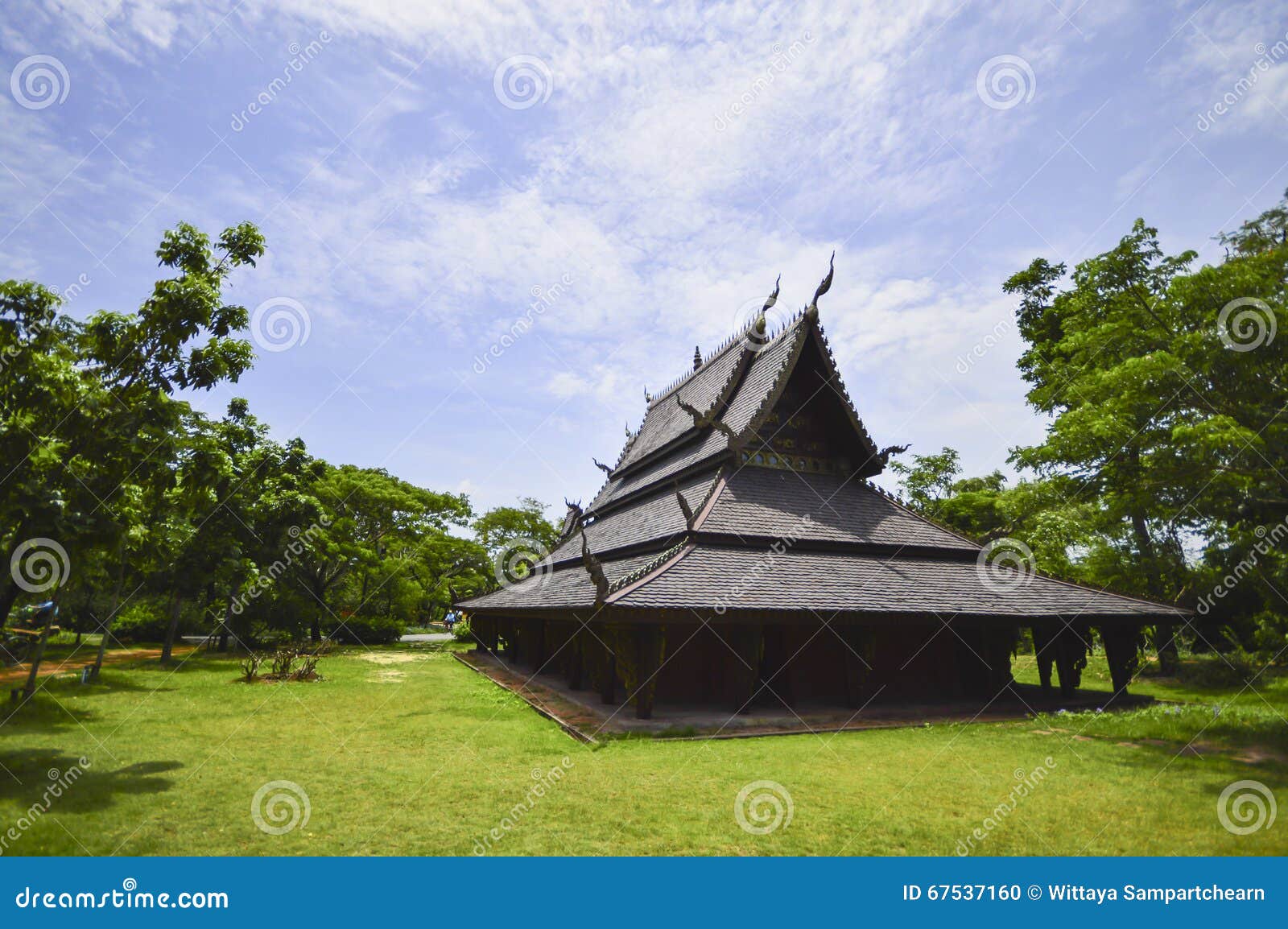 The Lan Chang Styled Scripture Repository Stock Photo Image of thai