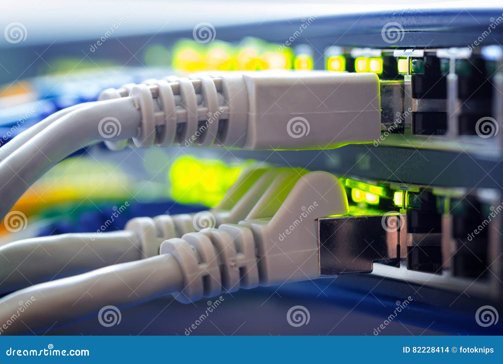 LAN distributor switch hub stock photo. Image of socket 82228414