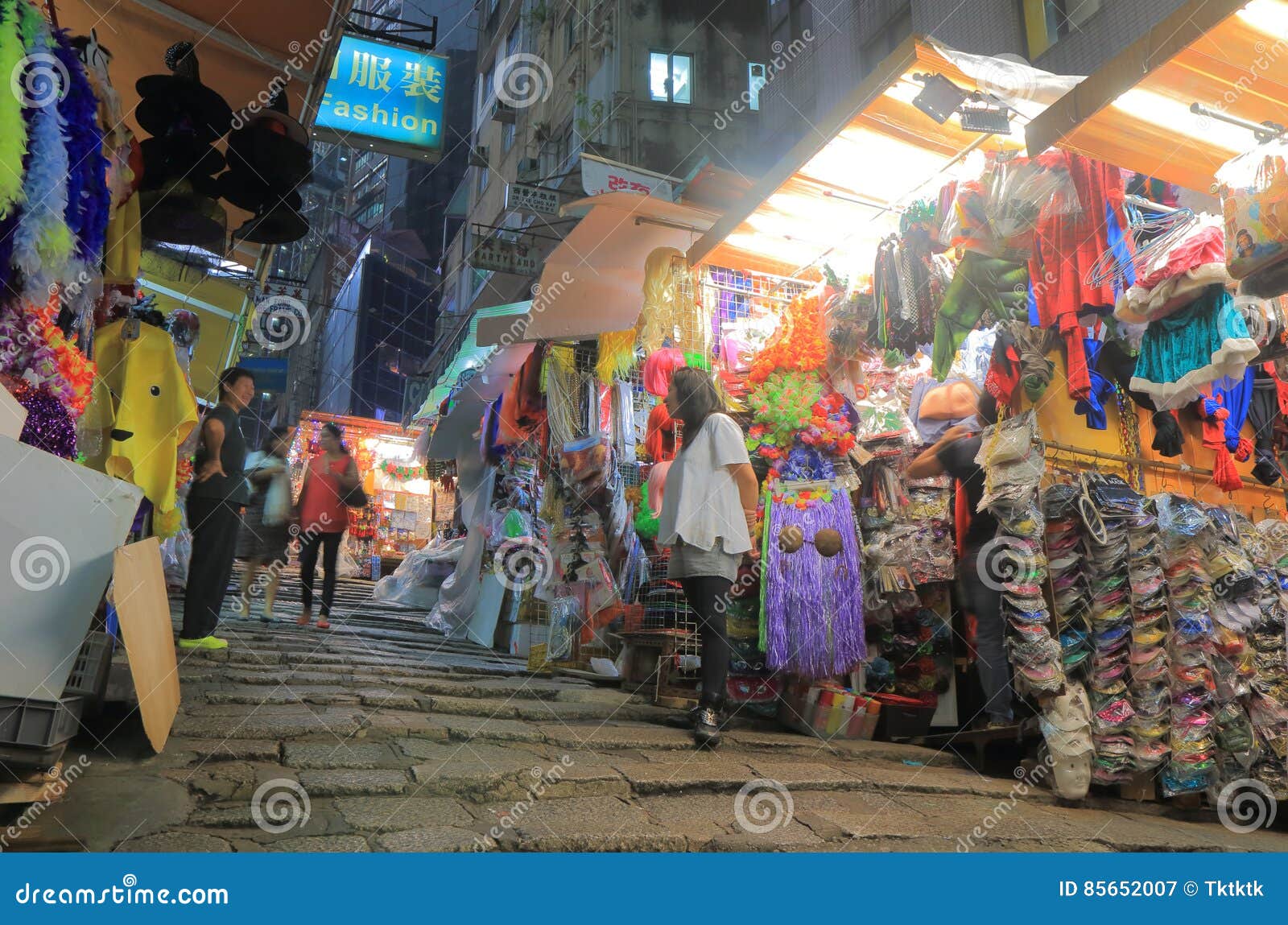 Lan Kwai Fong Street Night Market Hong Kong Editorial Photography