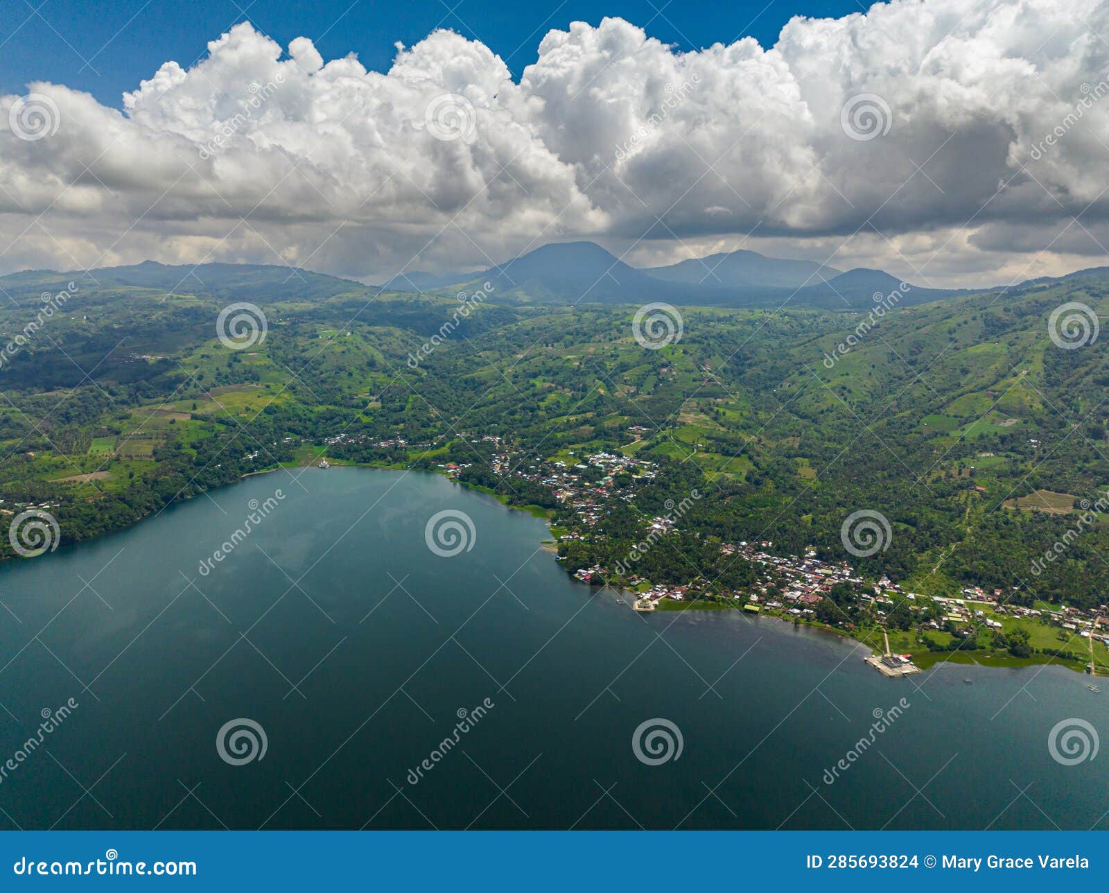 lanao del sur: lake lanao and mountain in mindanao.