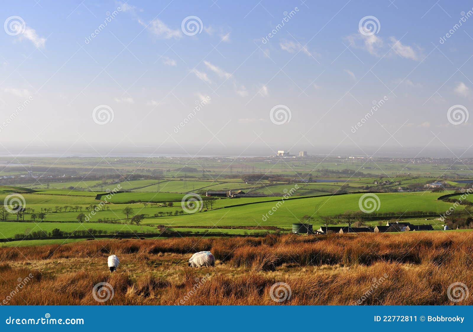 lancashire plain to morecambe bay.