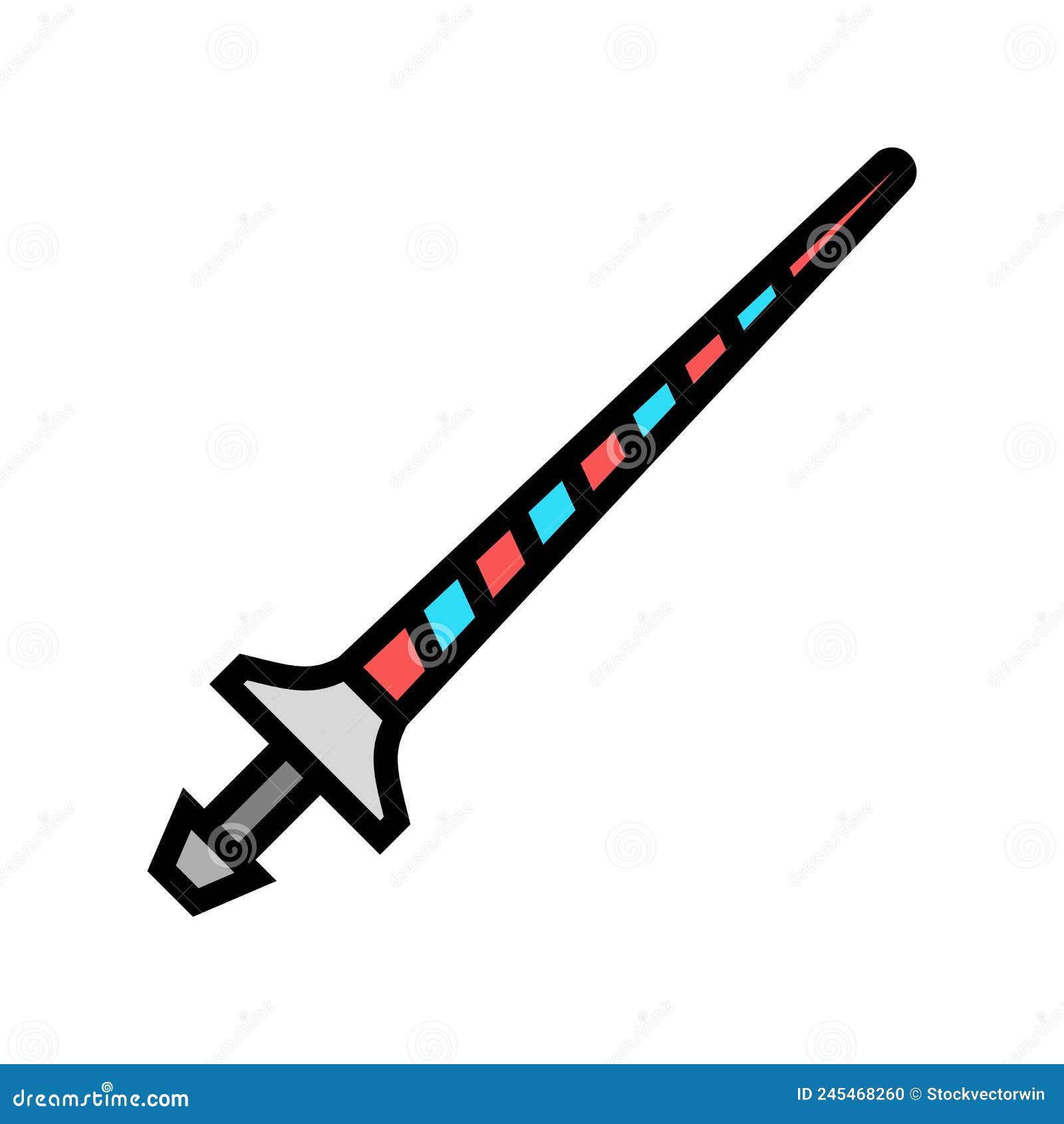 Lance Medieval Color Icon Vector Illustration Stock Vector ...